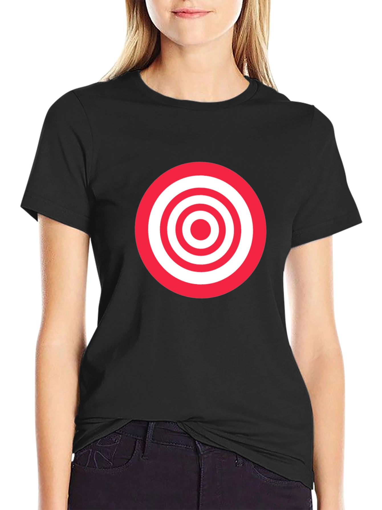 Black Target Graphic Tee - Black Cotton Comfort view 2