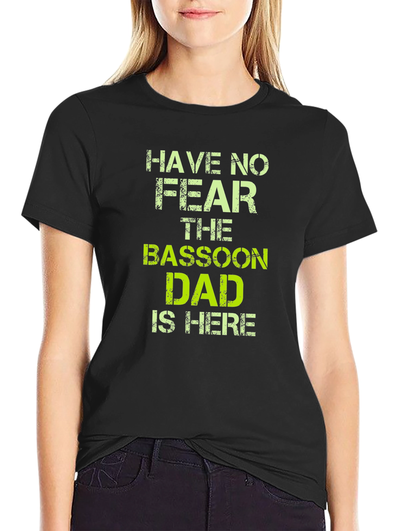 Black Bassoon Dad T-Shirt - Funny Musician Father's Day Tee view 2