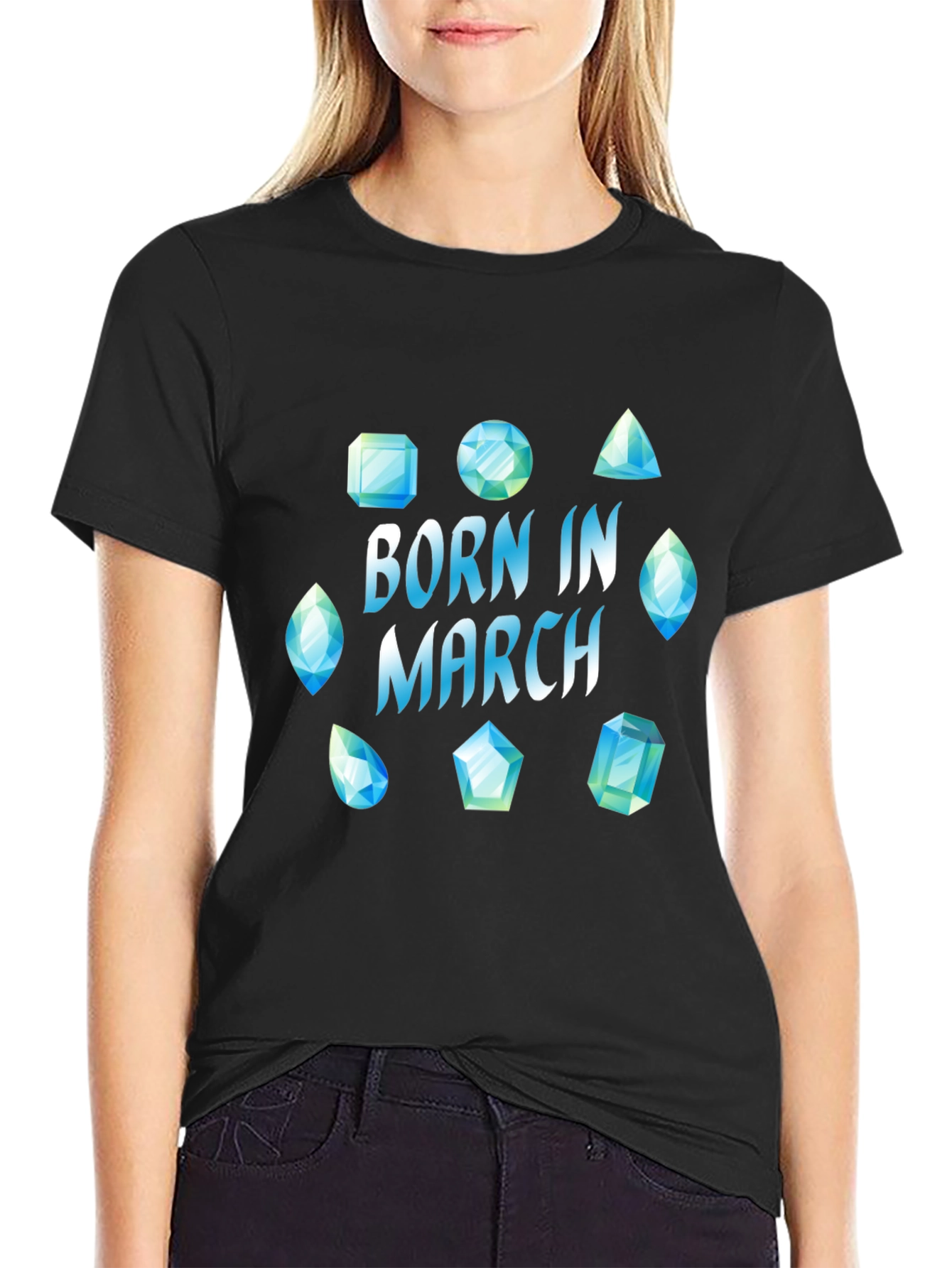 Born in March Gemstone T-Shirt - 2