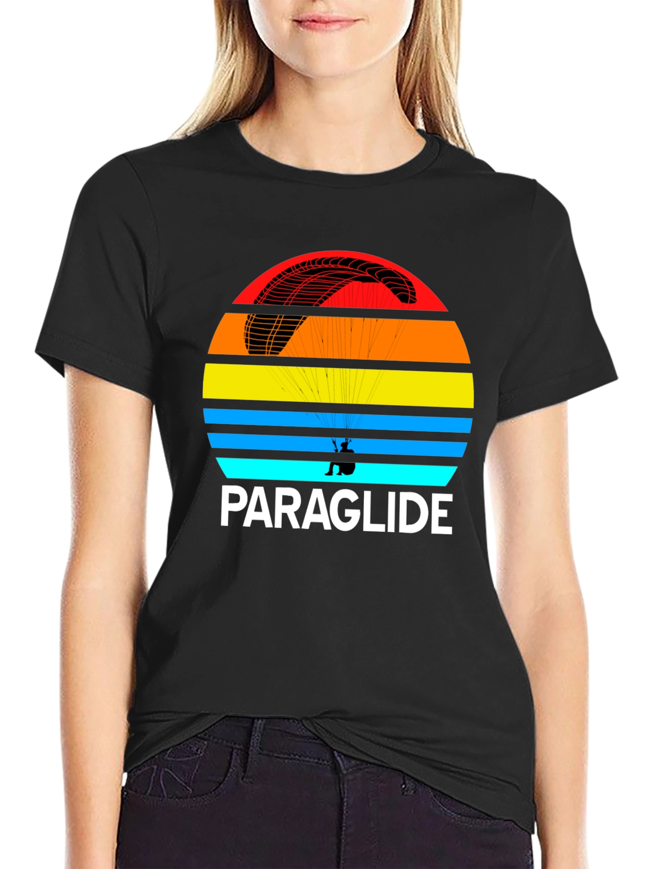 Black Paraglide Graphic Tee - Adventure Awaits! view 2