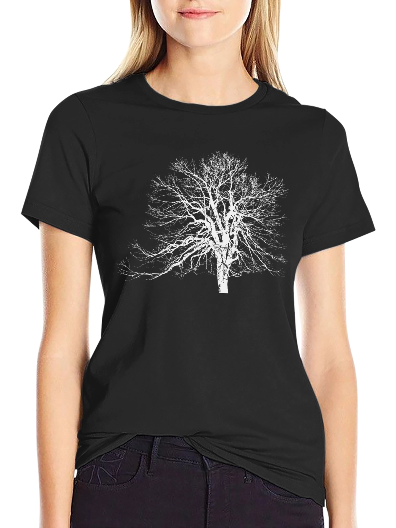 Black Tree Graphic Tee - Nature Inspired Style - 2