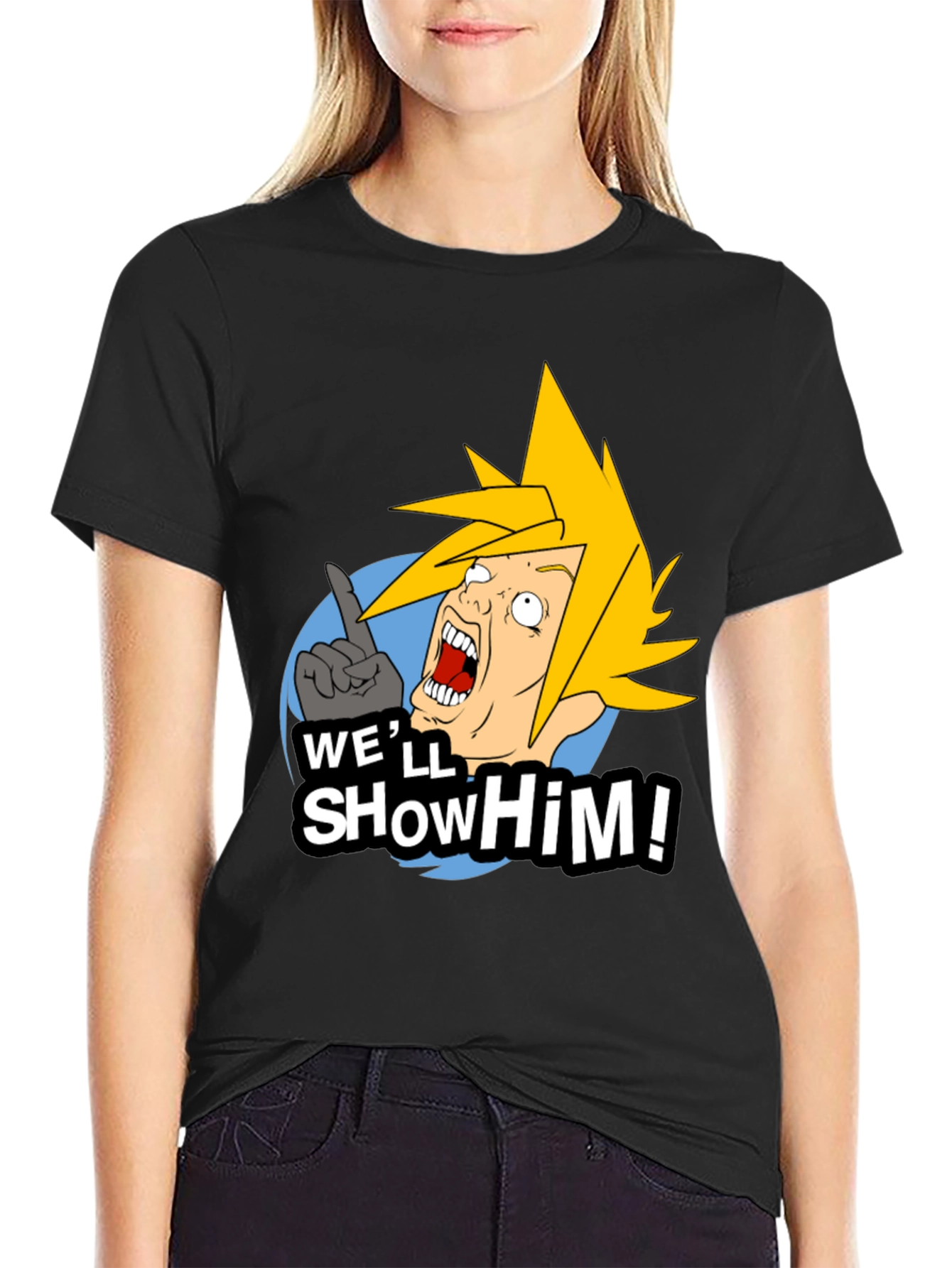 Black Funny Video Game T-Shirt - We'll Show Him! view 2