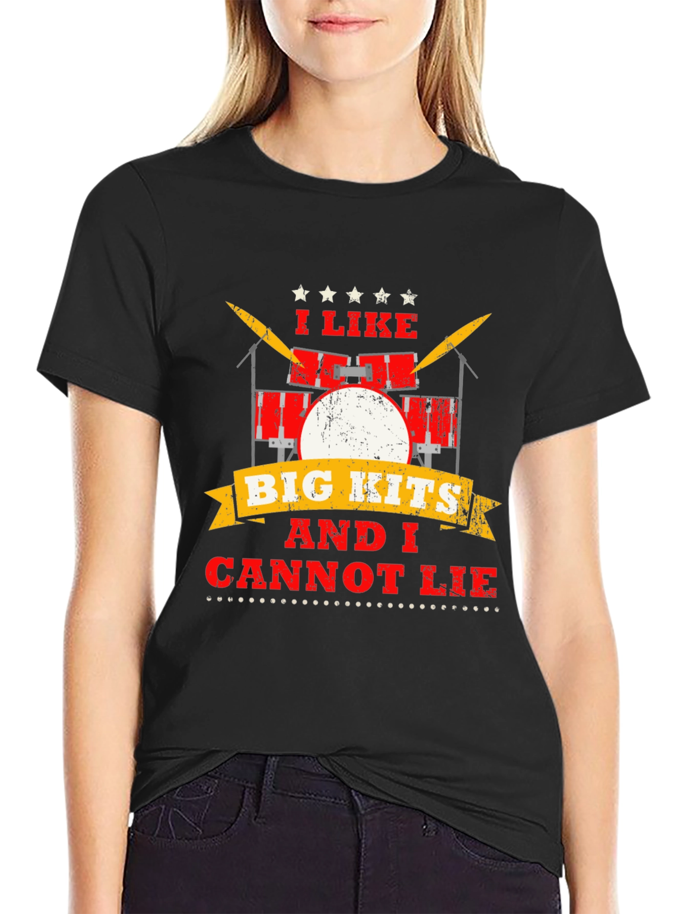 Black I Like Big Kits and I Cannot Lie T-Shirt view 2