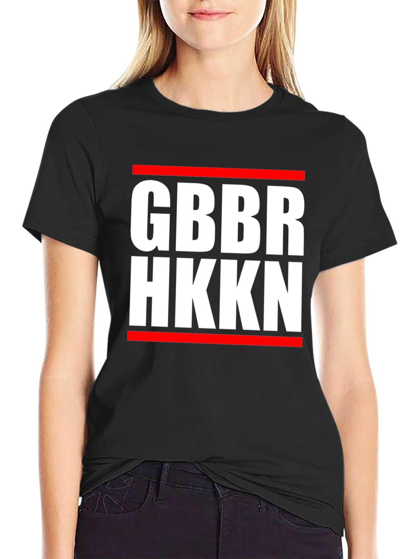Black GBBR HKKN Graphic T-Shirt - Black view 2