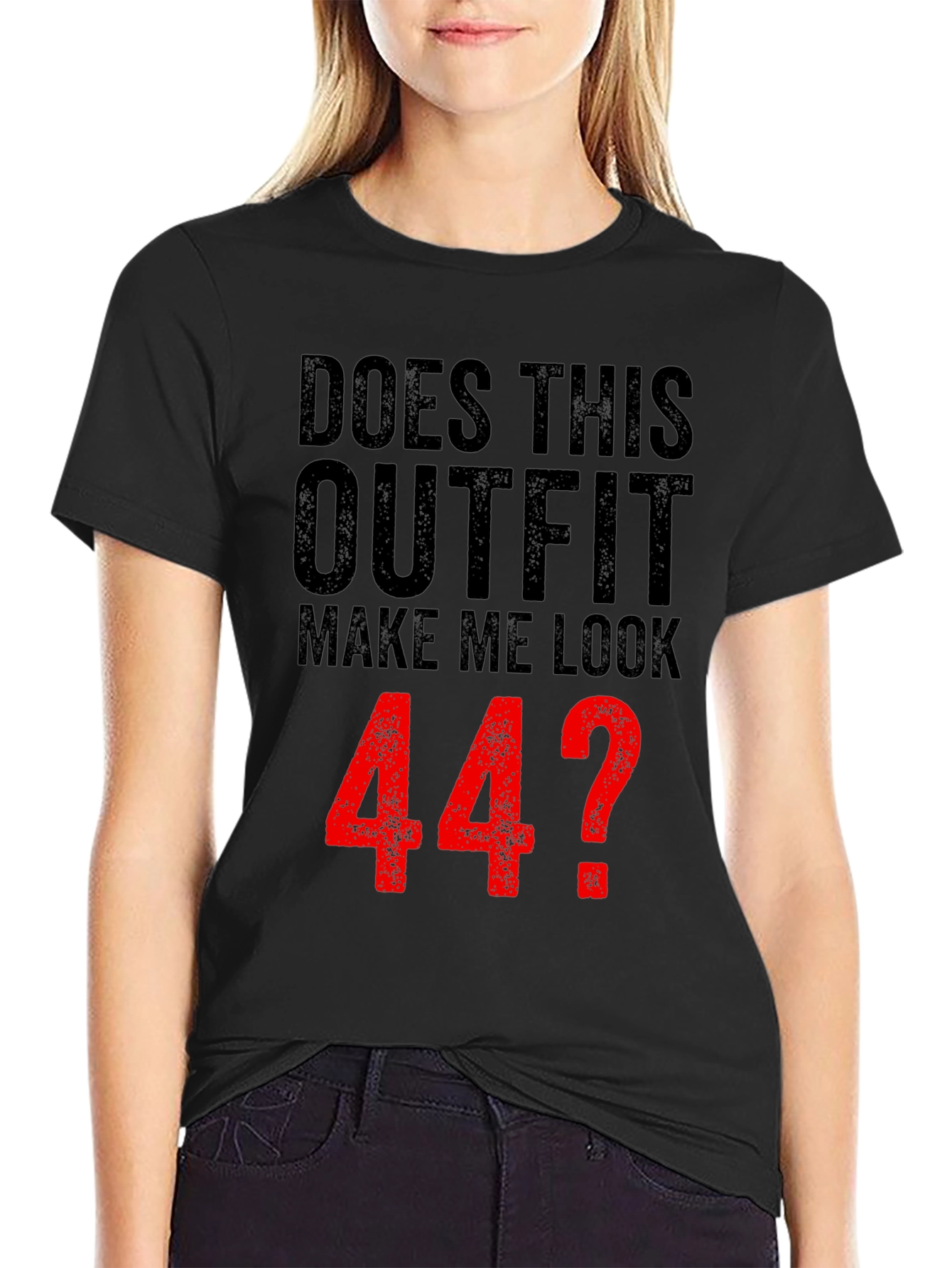 Black Funny 44th Birthday Outfit T-Shirt  view 2