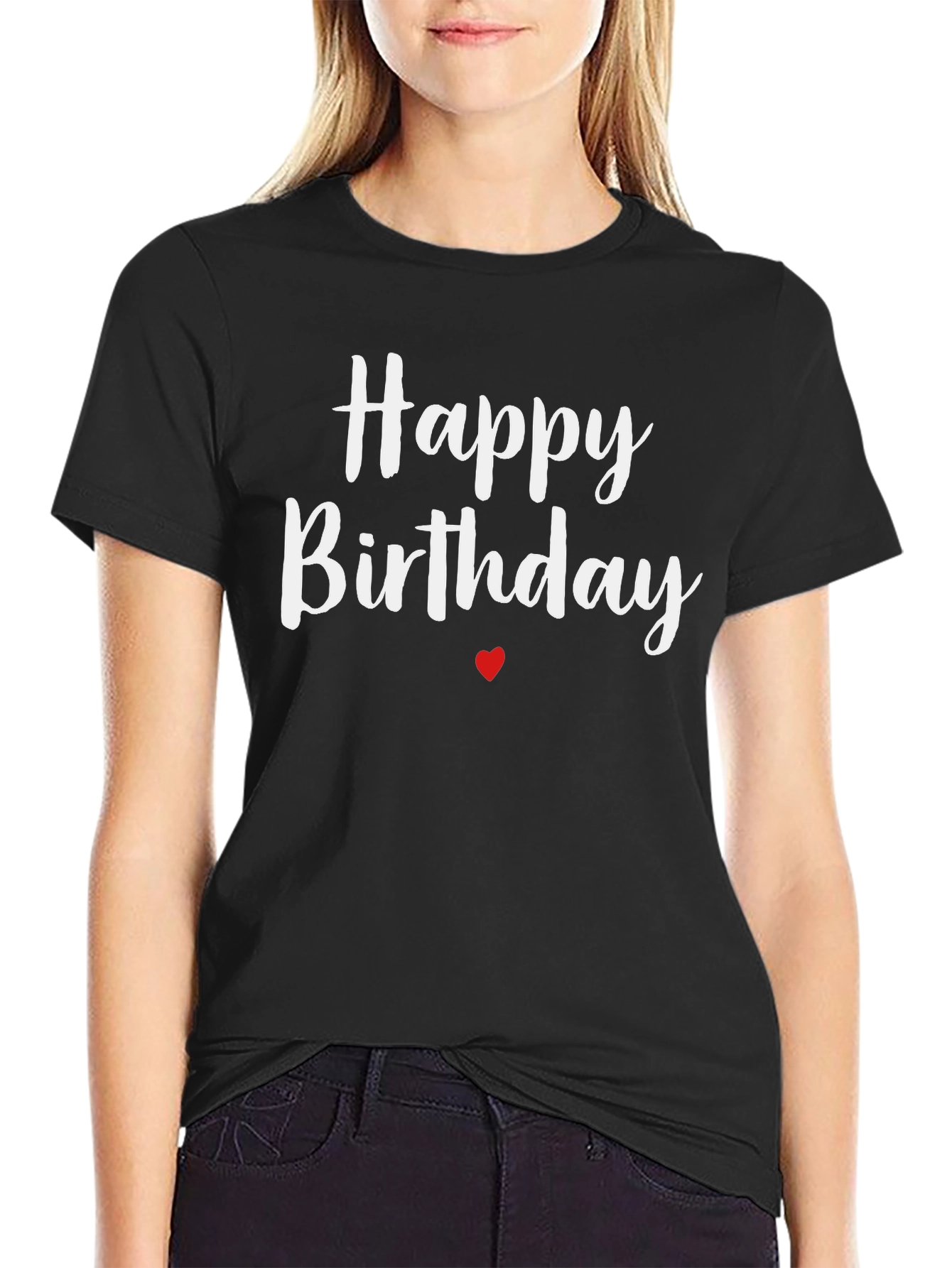 Black Happy Birthday Graphic Tee - Black view 2