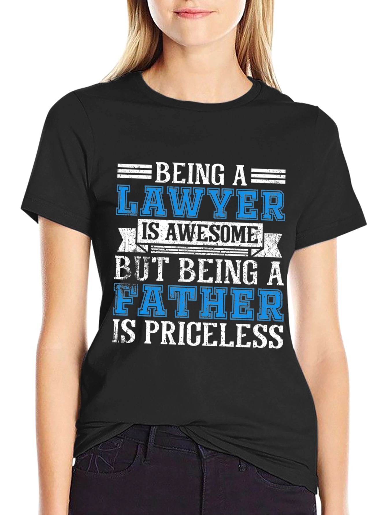 Black Lawyer Father T-Shirt: Awesome & Priceless! view 2