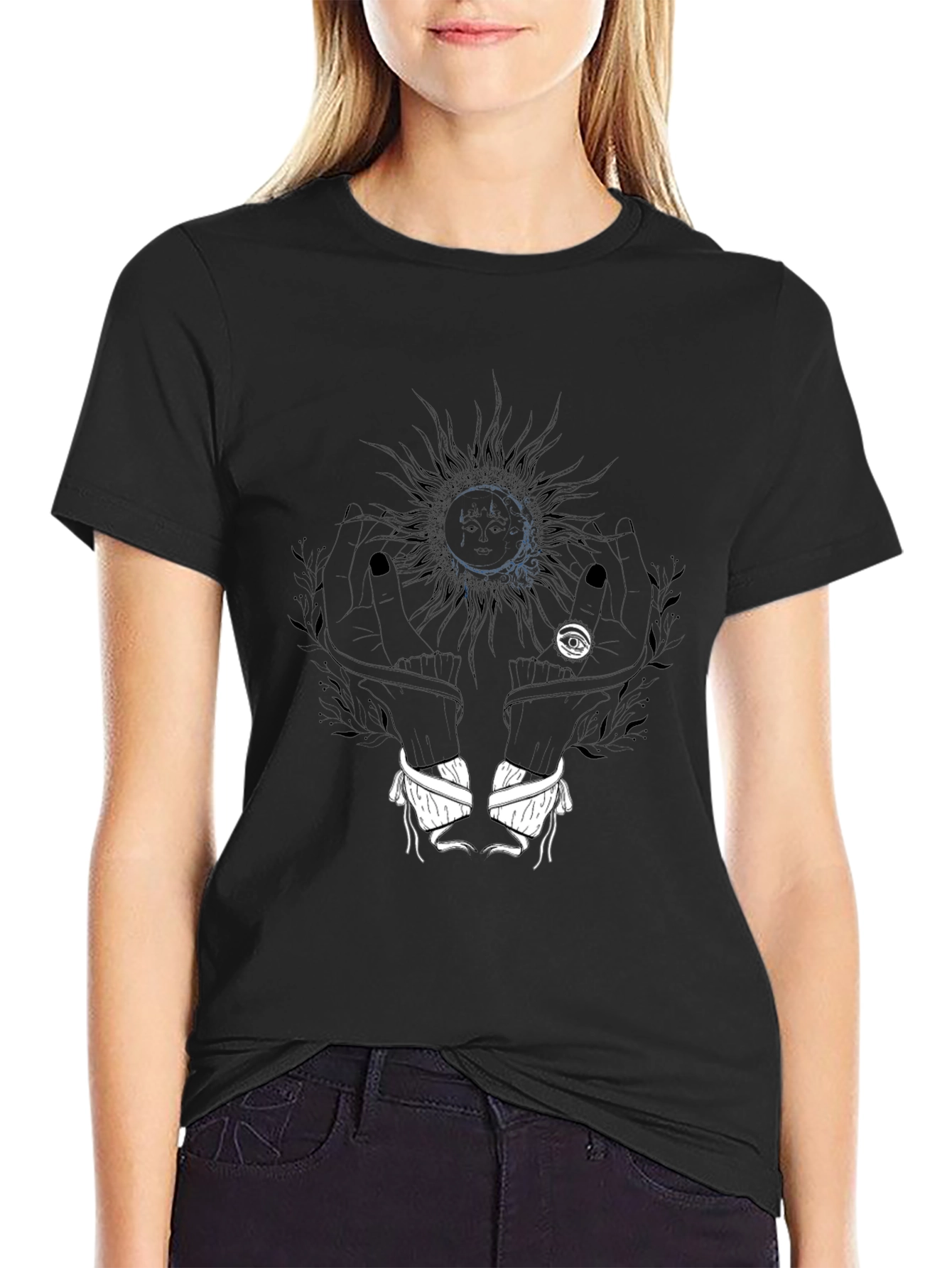 Black Mystic Sun Graphic Tee view 2