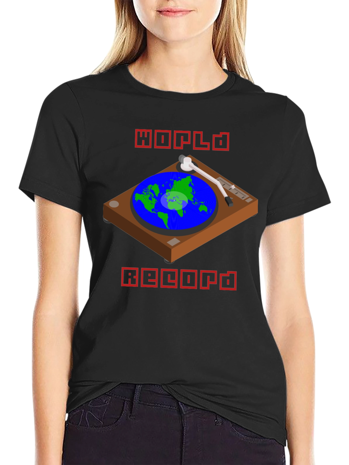 Black World Record T-Shirt view 2
