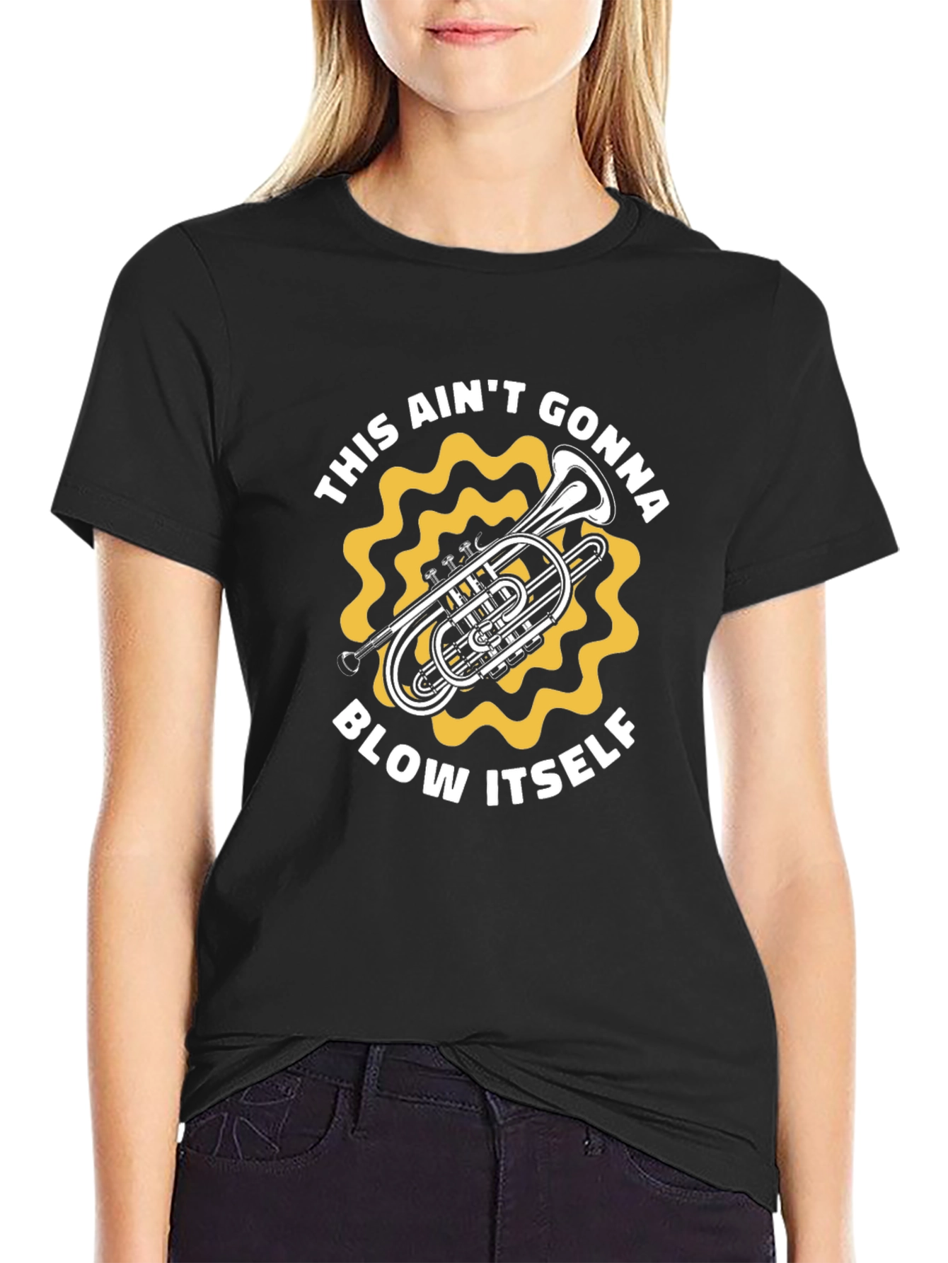 Black Funny Music T-Shirt - This Ain't Gonna Blow Itself view 2