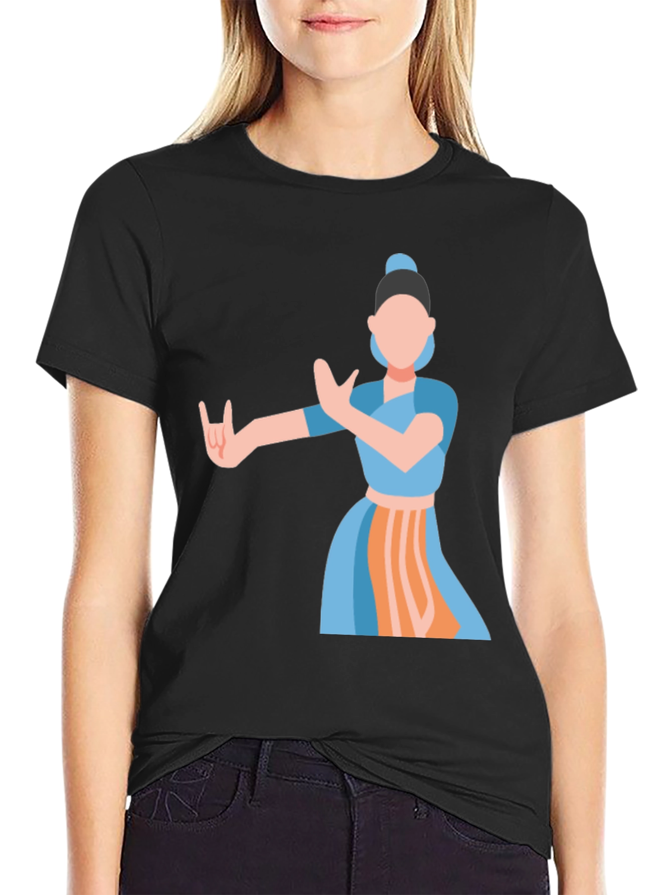 Indian Dance Graphic Tee - Classic Black - 2