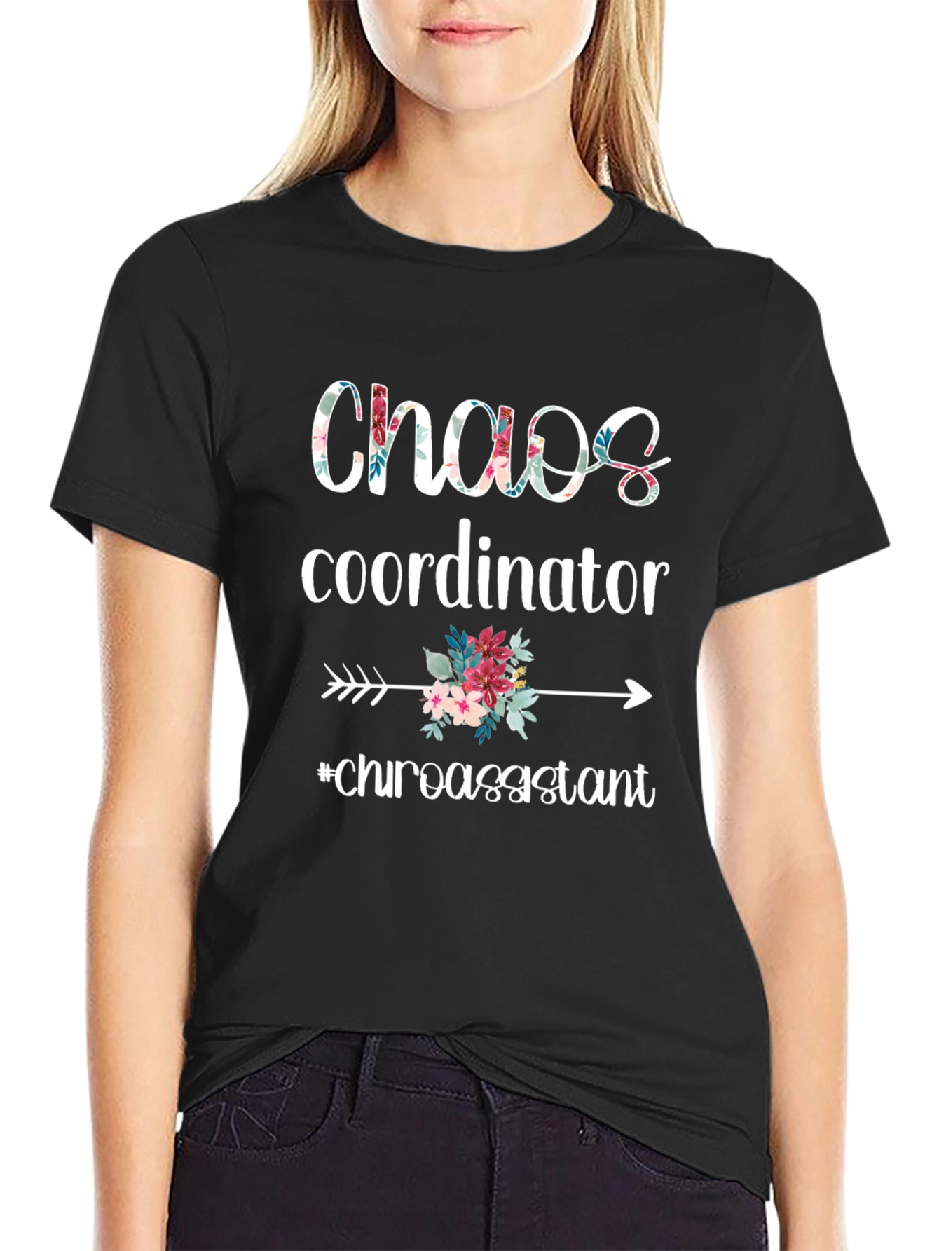 Black Chaos Coordinator Floral T-Shirt view 2