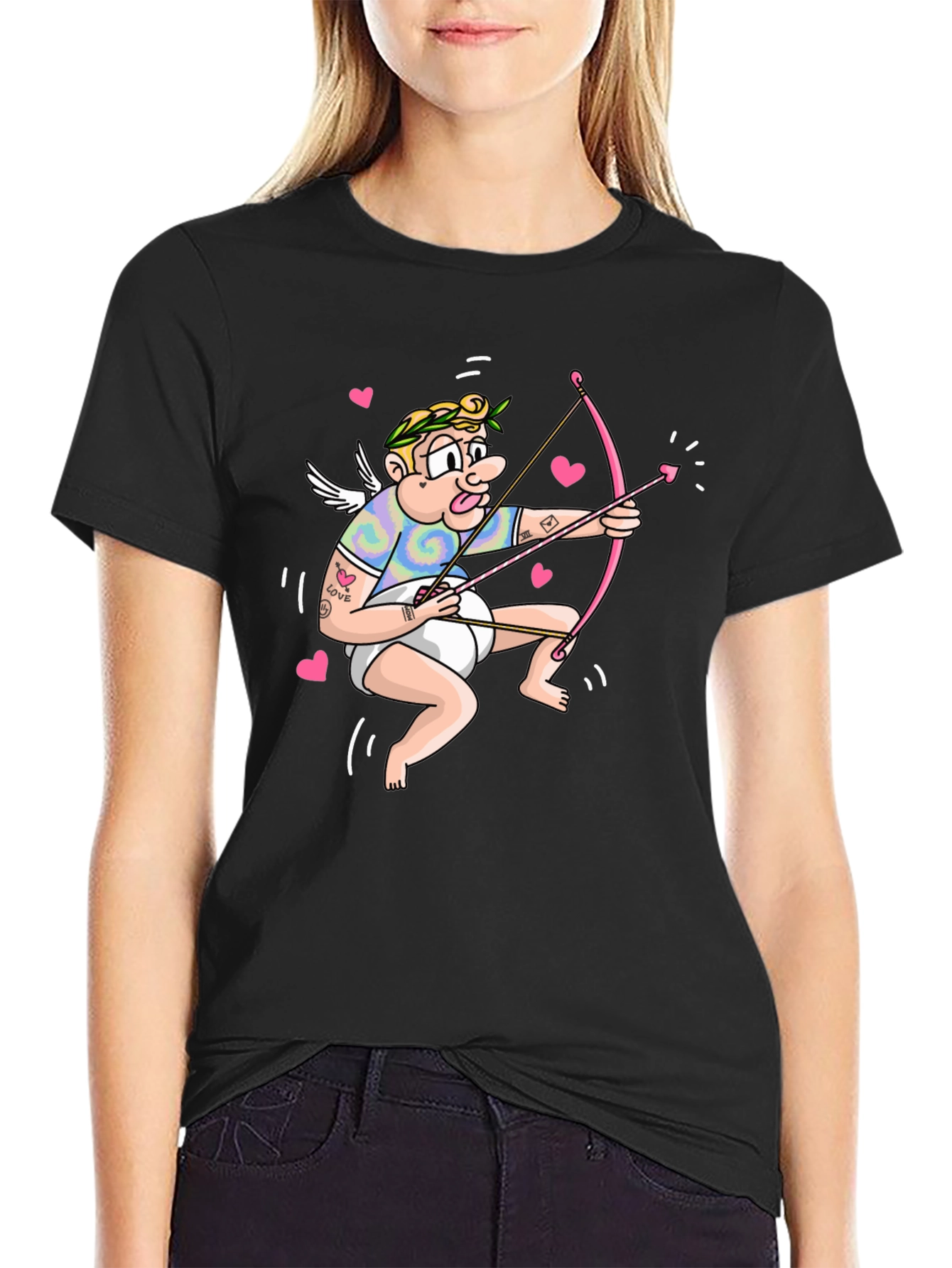 Black Cupid Arrow T-Shirt view 2