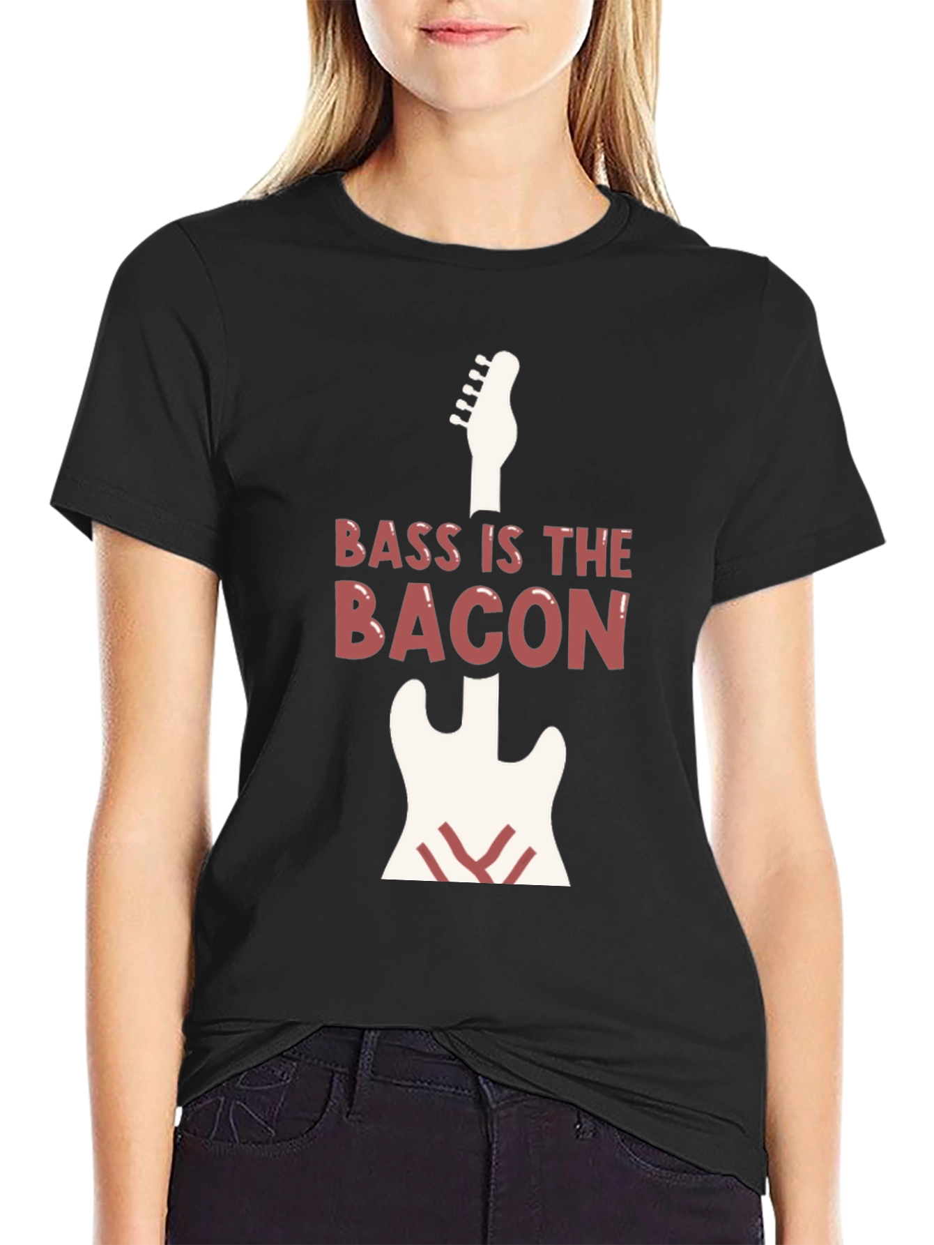 Black Bass is the Bacon T-Shirt view 2