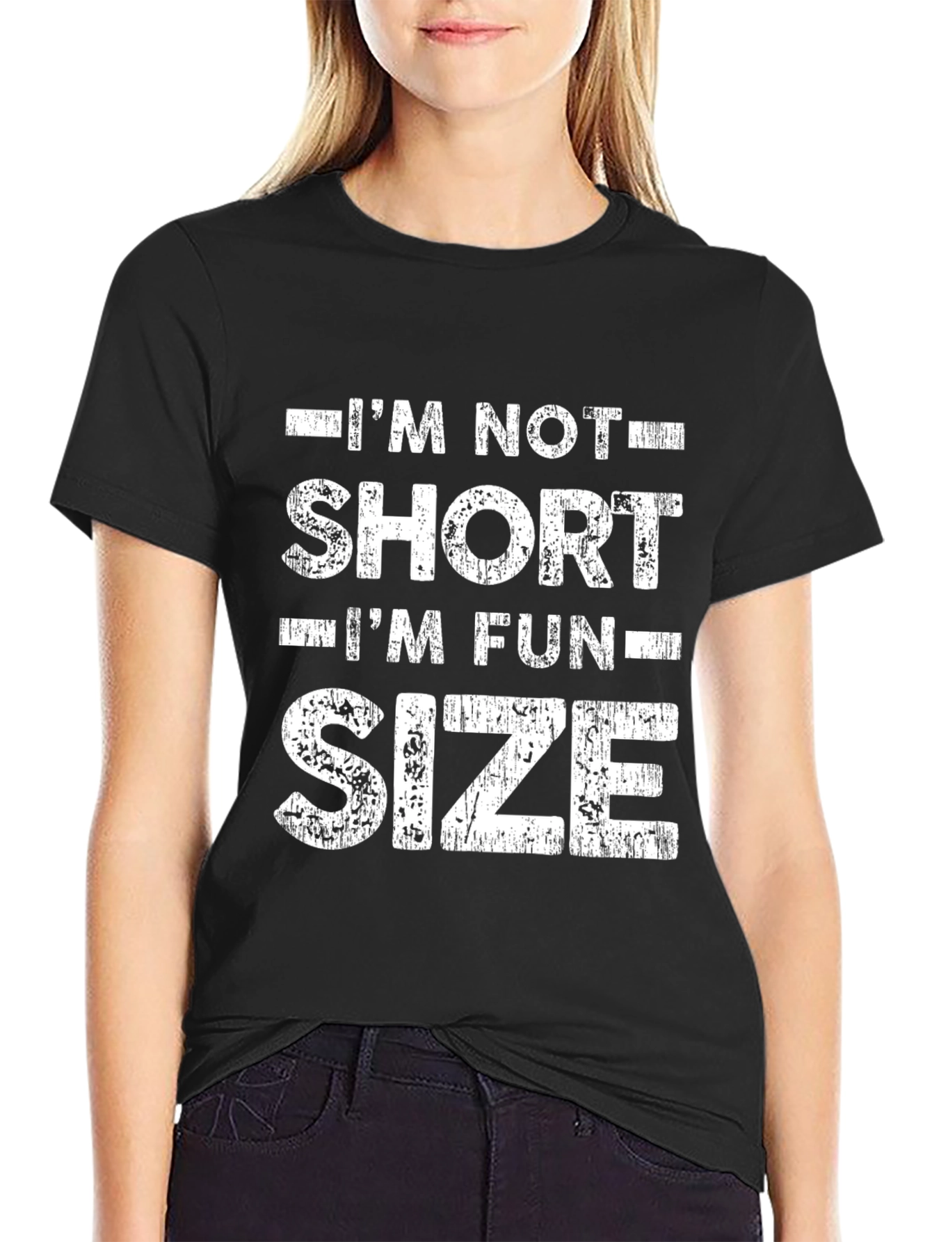 Black Fun Size Graphic Tee - Black Cotton Shirt view 2