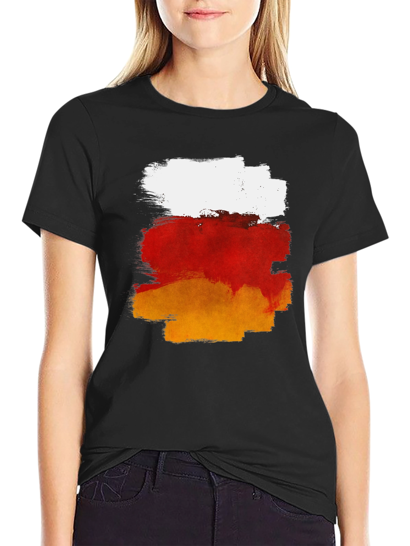 Abstract Brush Stroke Graphic T-Shirt - 2