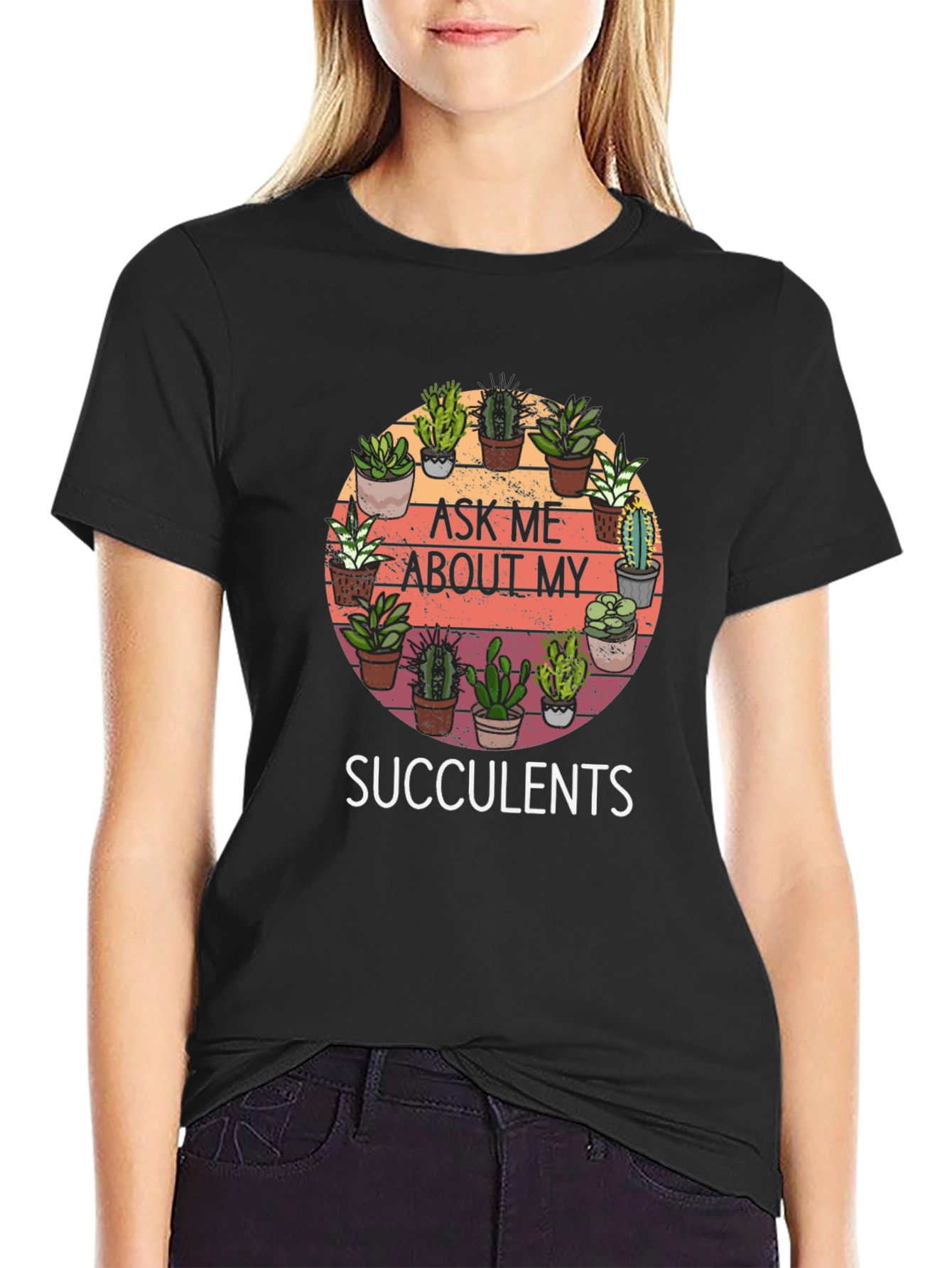 Ask Me About My Succulents Graphic Tee - 2