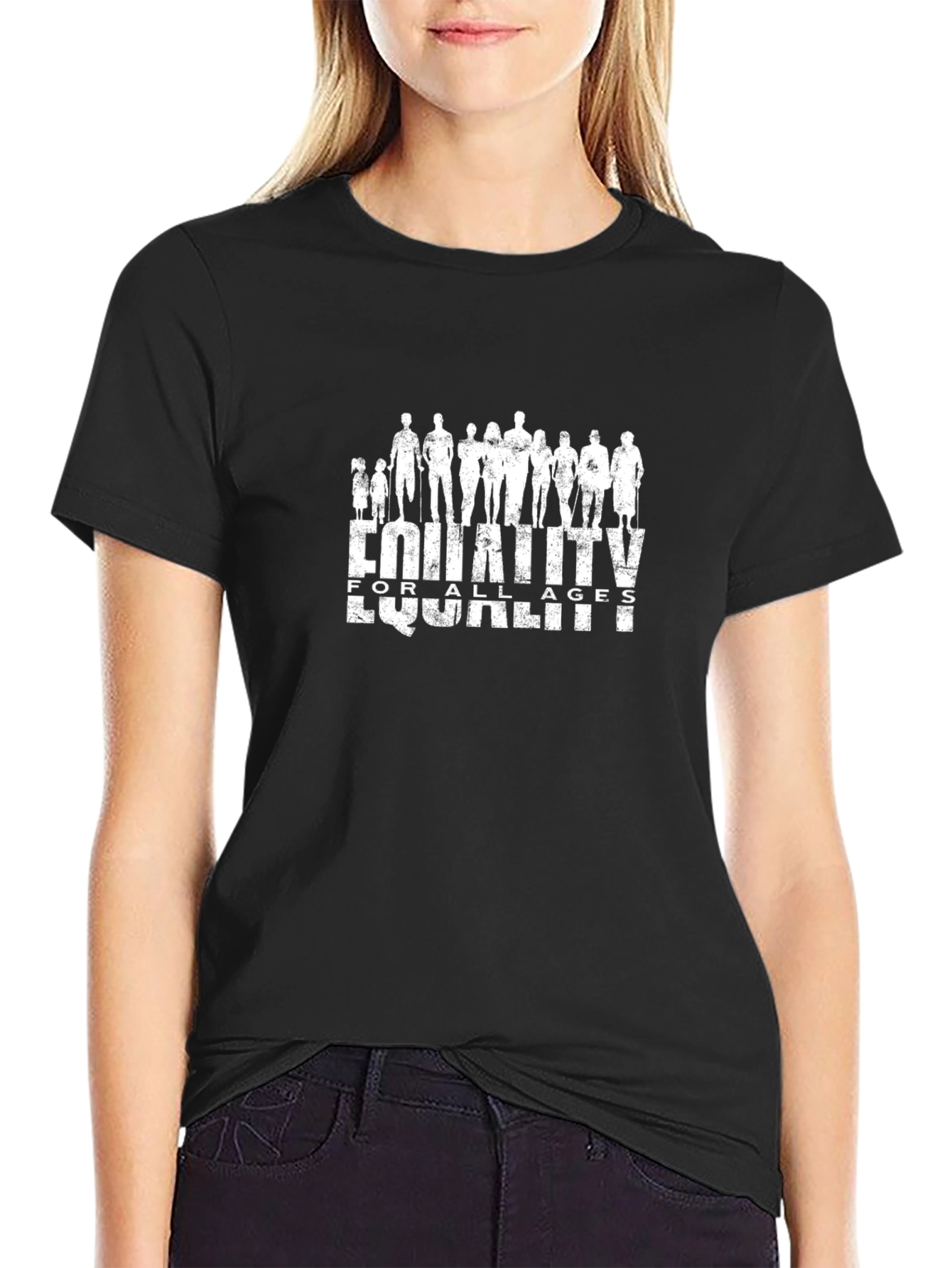 Black Equality For All Ages T-Shirt view 2