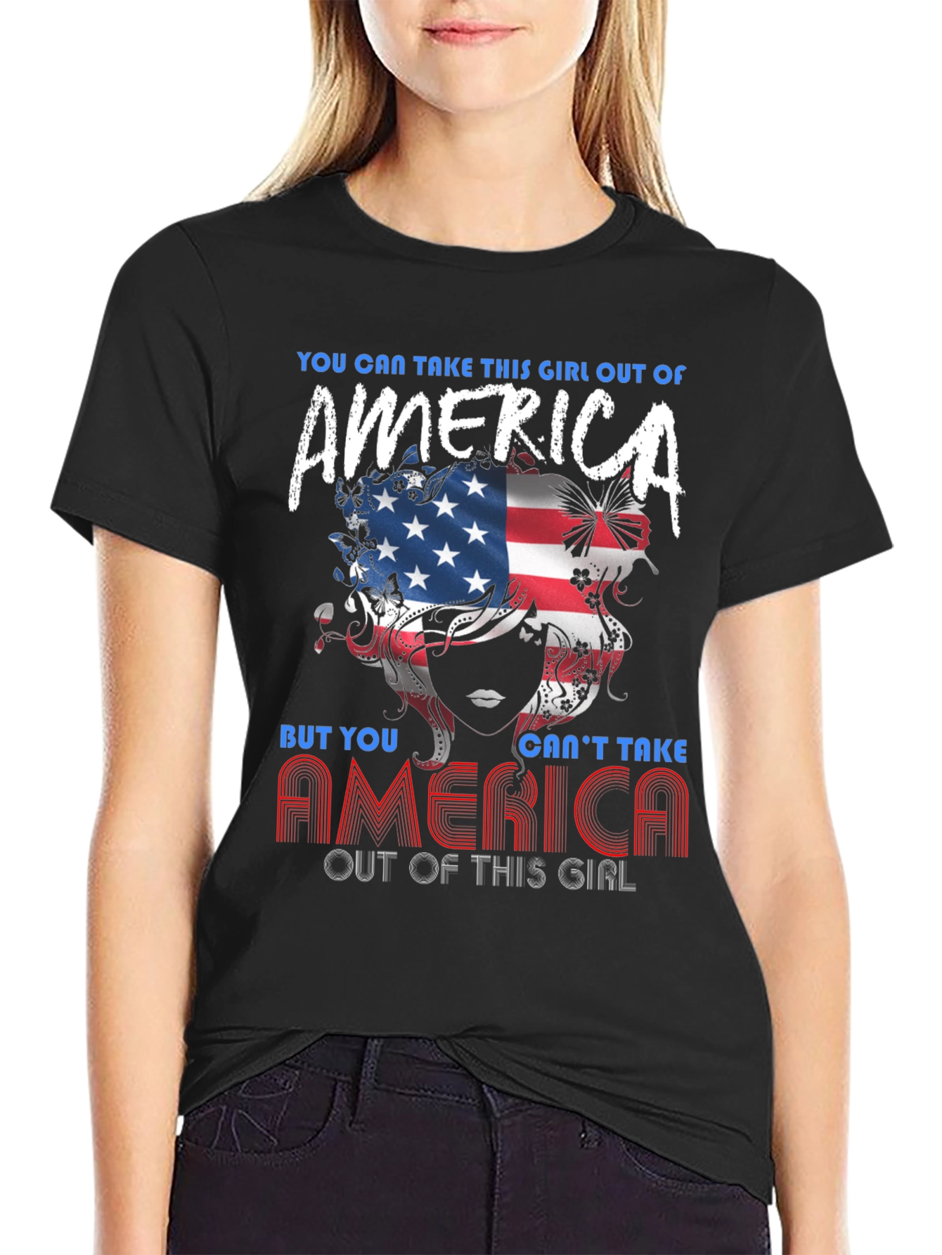 Black American Pride Women's Graphic Tee view 2