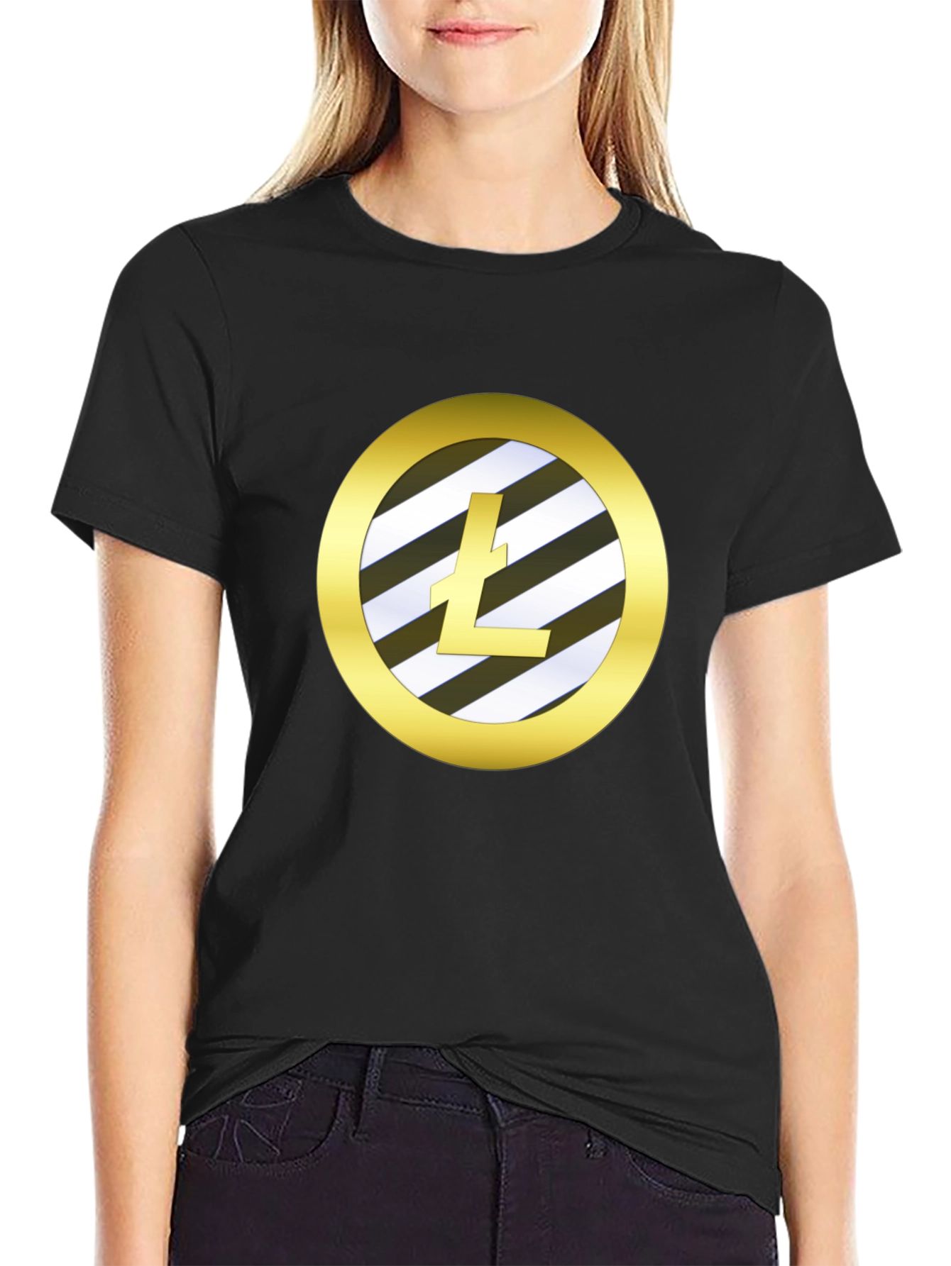 Litecoin Logo Black T-Shirt Crypto Fan Apparel - 2
