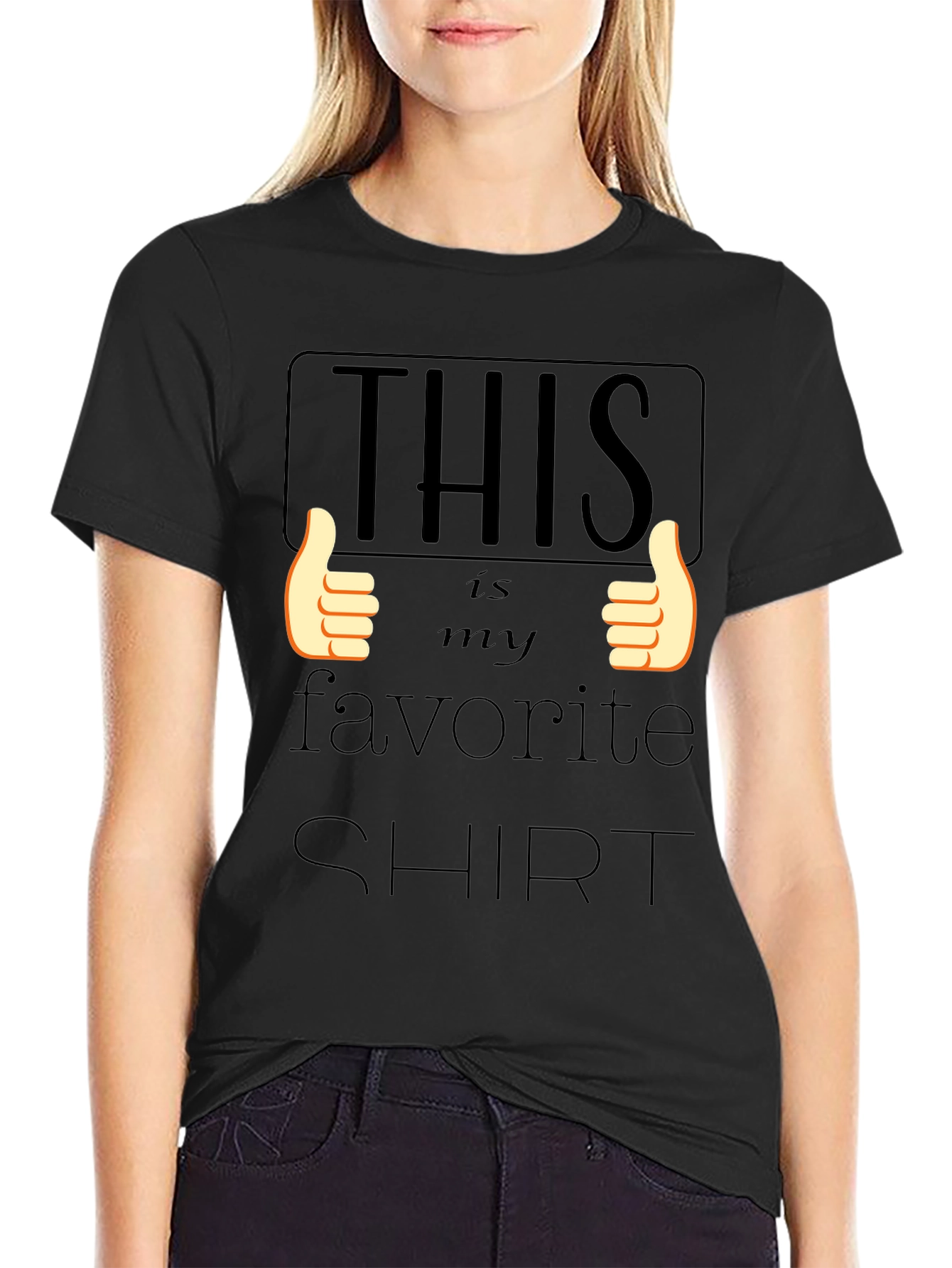 Black This Is My Favorite Shirt - Graphic Tee view 2