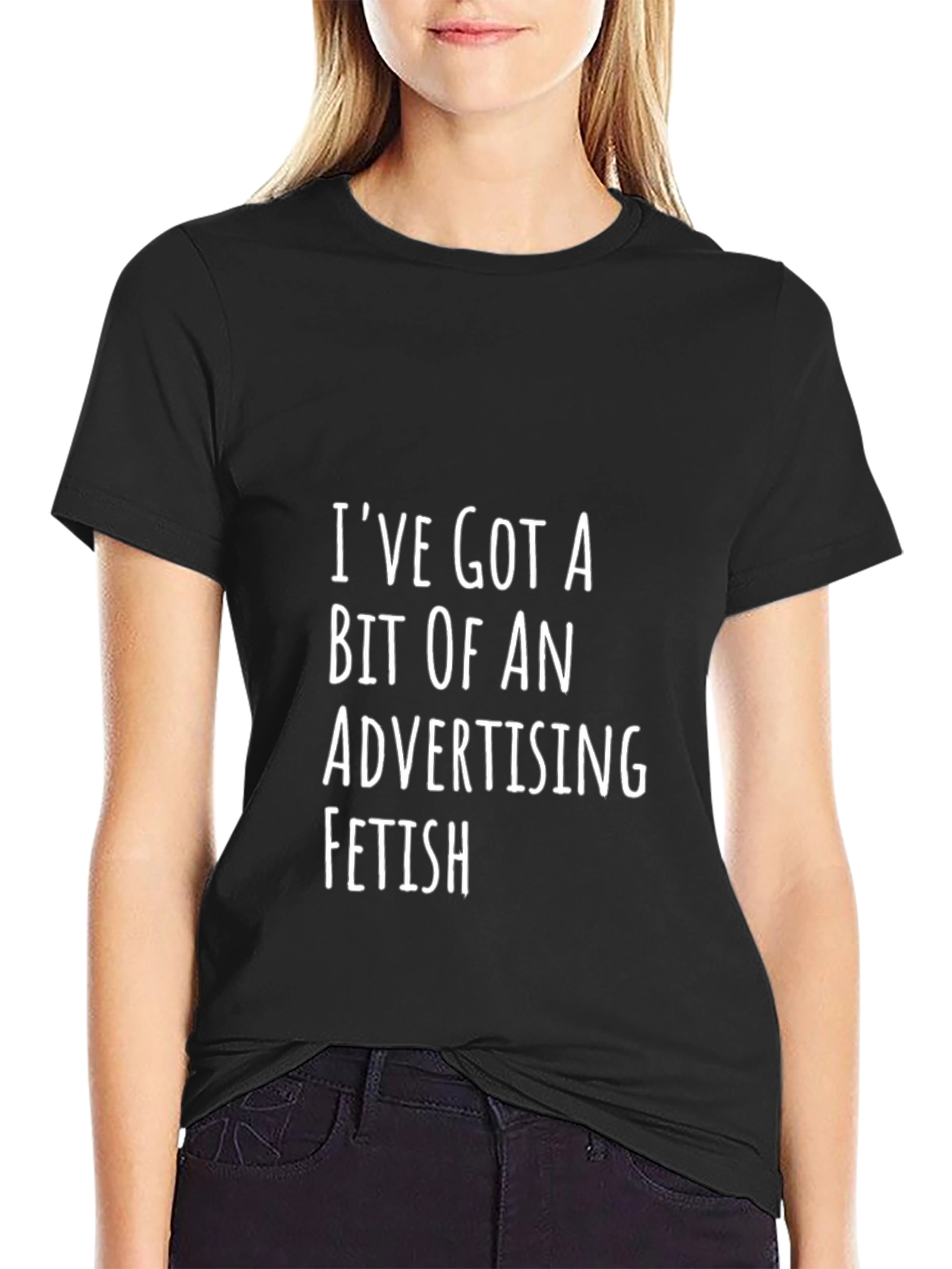 Black Advertising Fetish Funny T-Shirt view 2