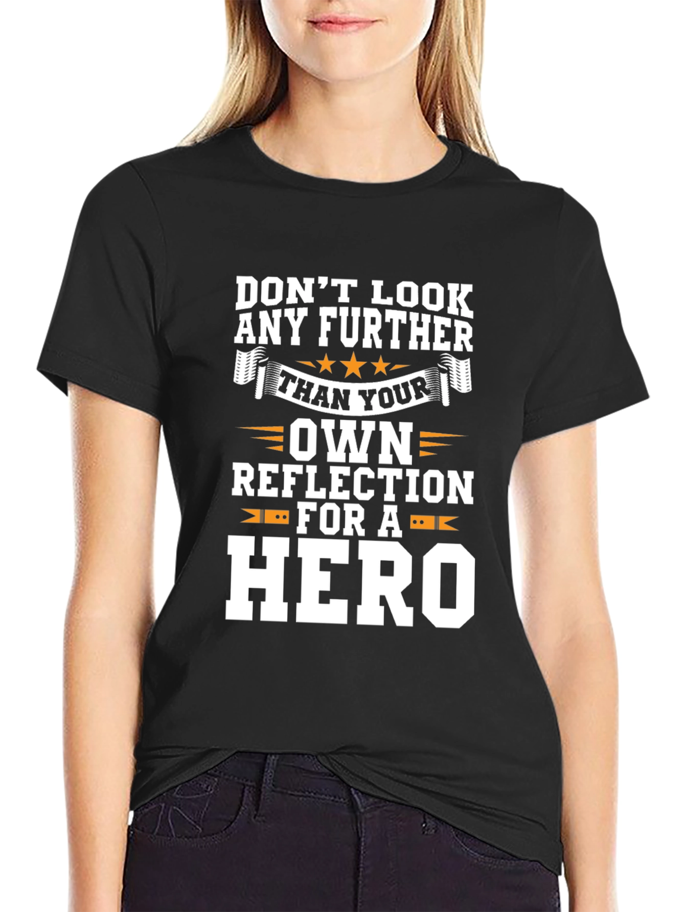 Black Hero Within Graphic Tee - Motivational T-Shirt view 2