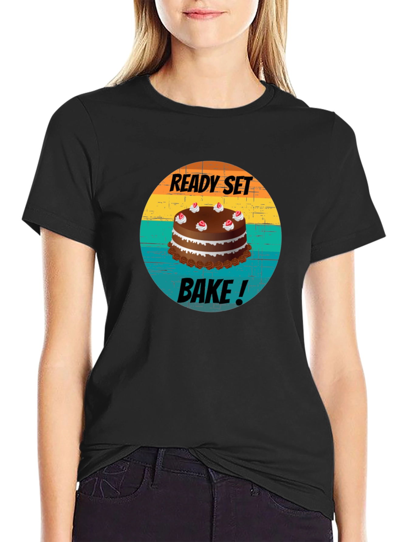 Black Ready Set Bake T-Shirt - Baking Lover Apparel view 2