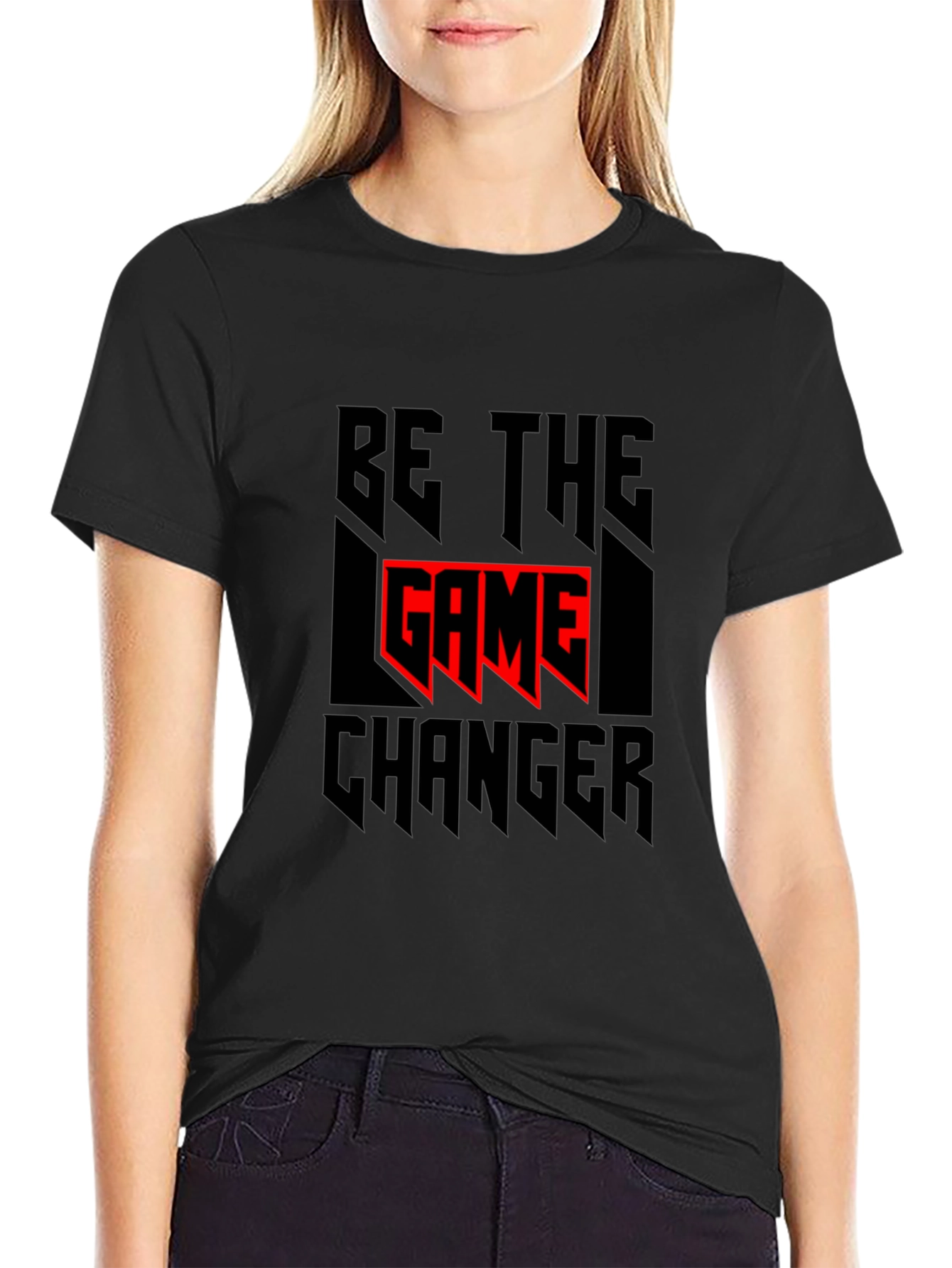 Black Be the Game Changer Black Graphic Tee view 2