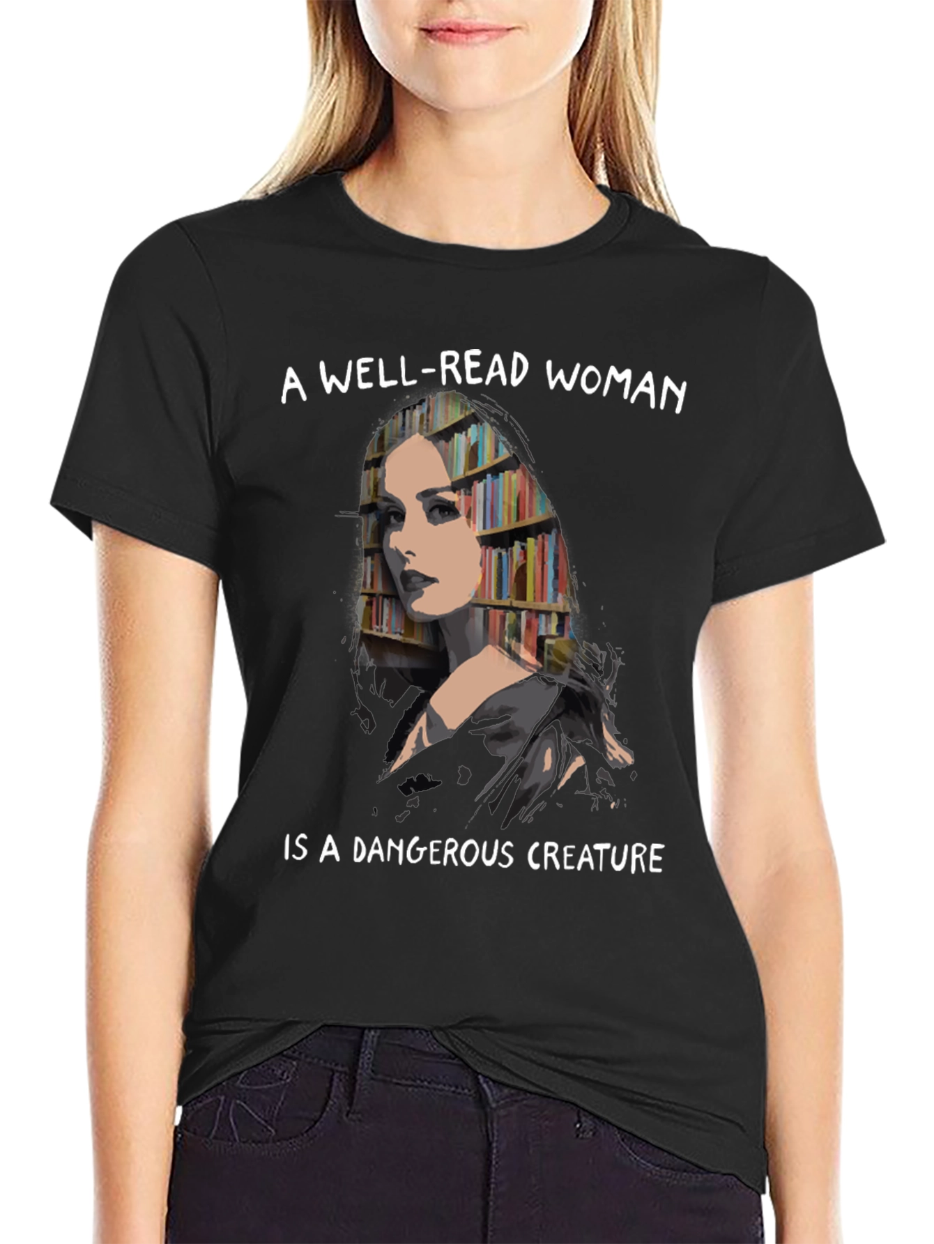 Black Well-Read Woman Graphic Tee view 2