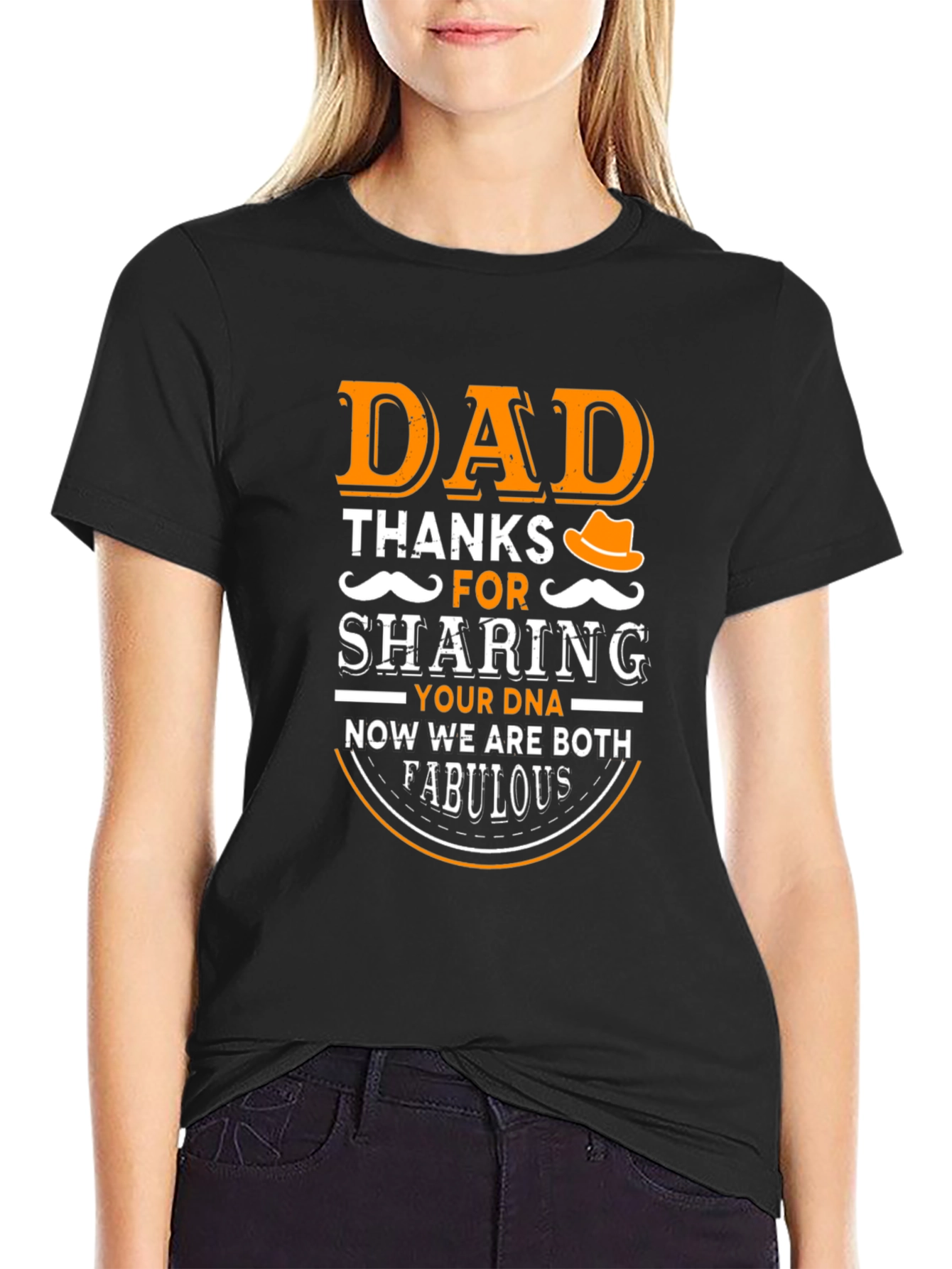 Black Dad Thanks For Sharing T-Shirt view 2
