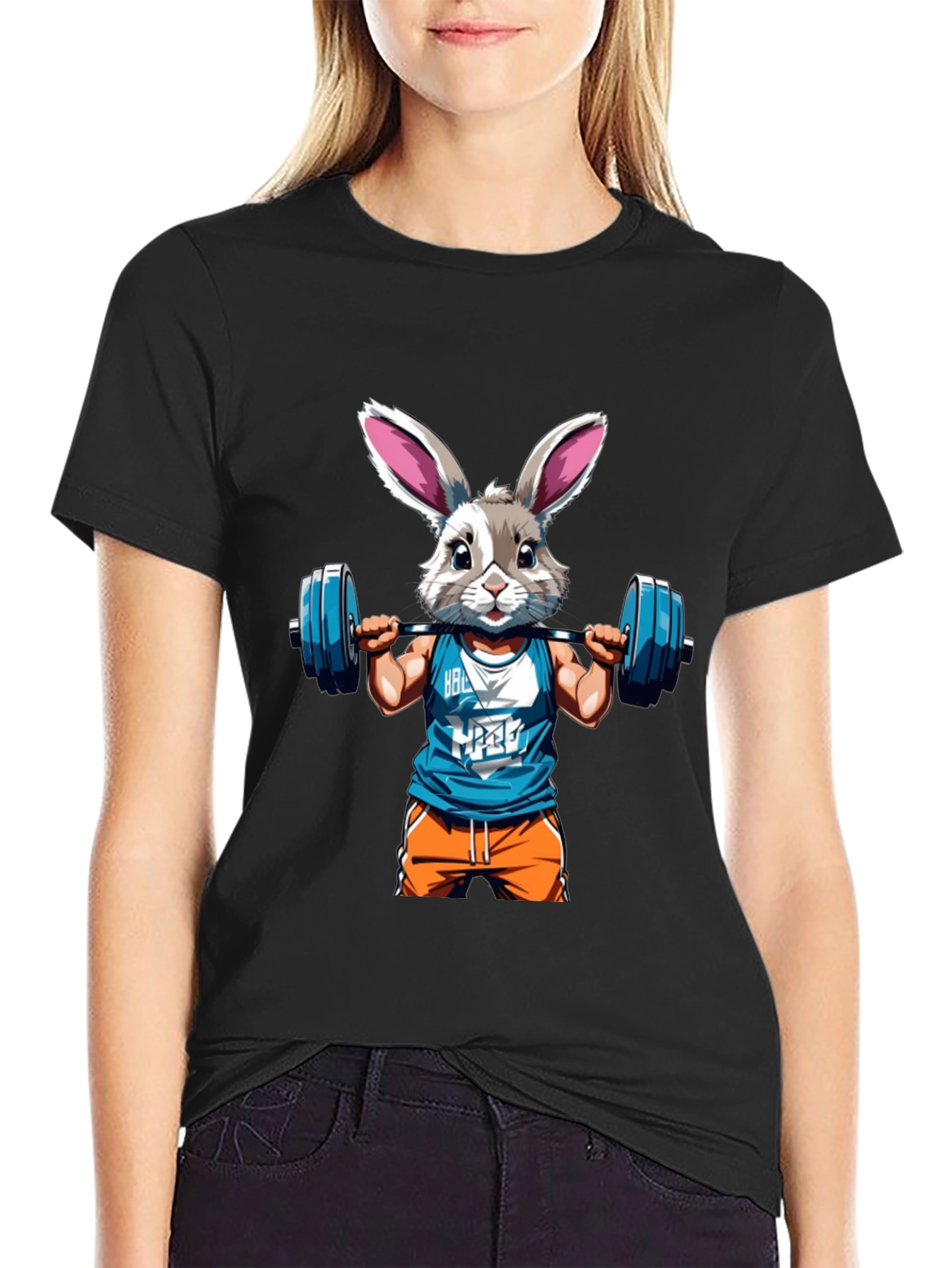 Black Bunny Gym Rat T-Shirt view 2