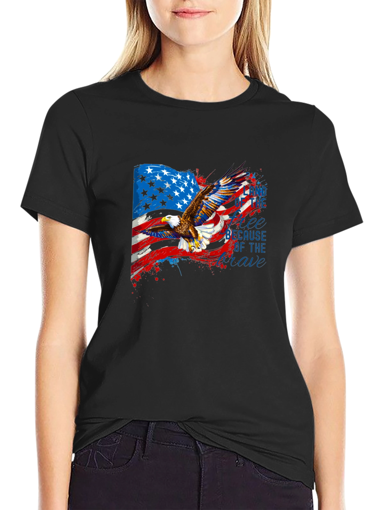 Black American Eagle Graphic Tee view 2