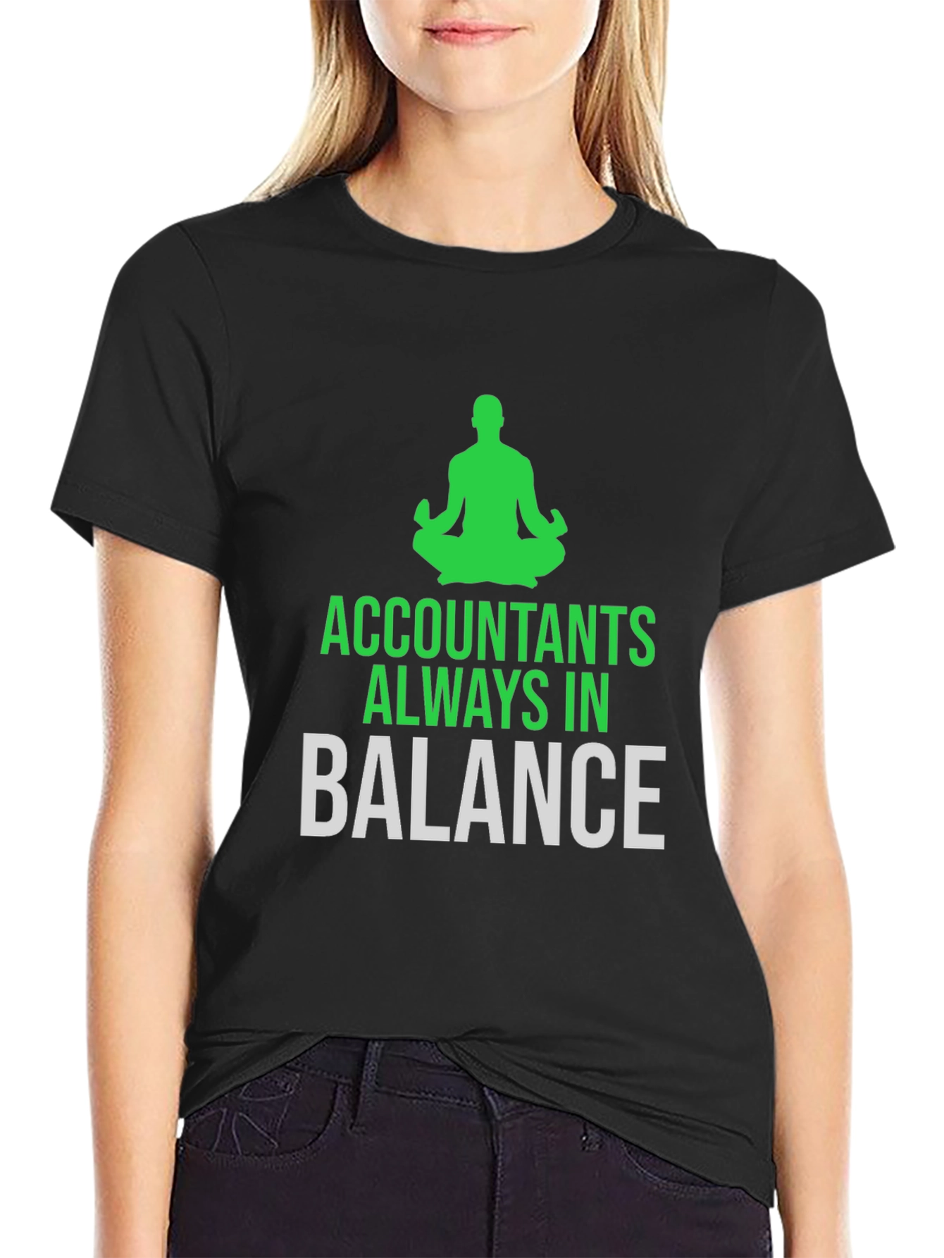 Black Accountants Always in Balance T-Shirt view 2