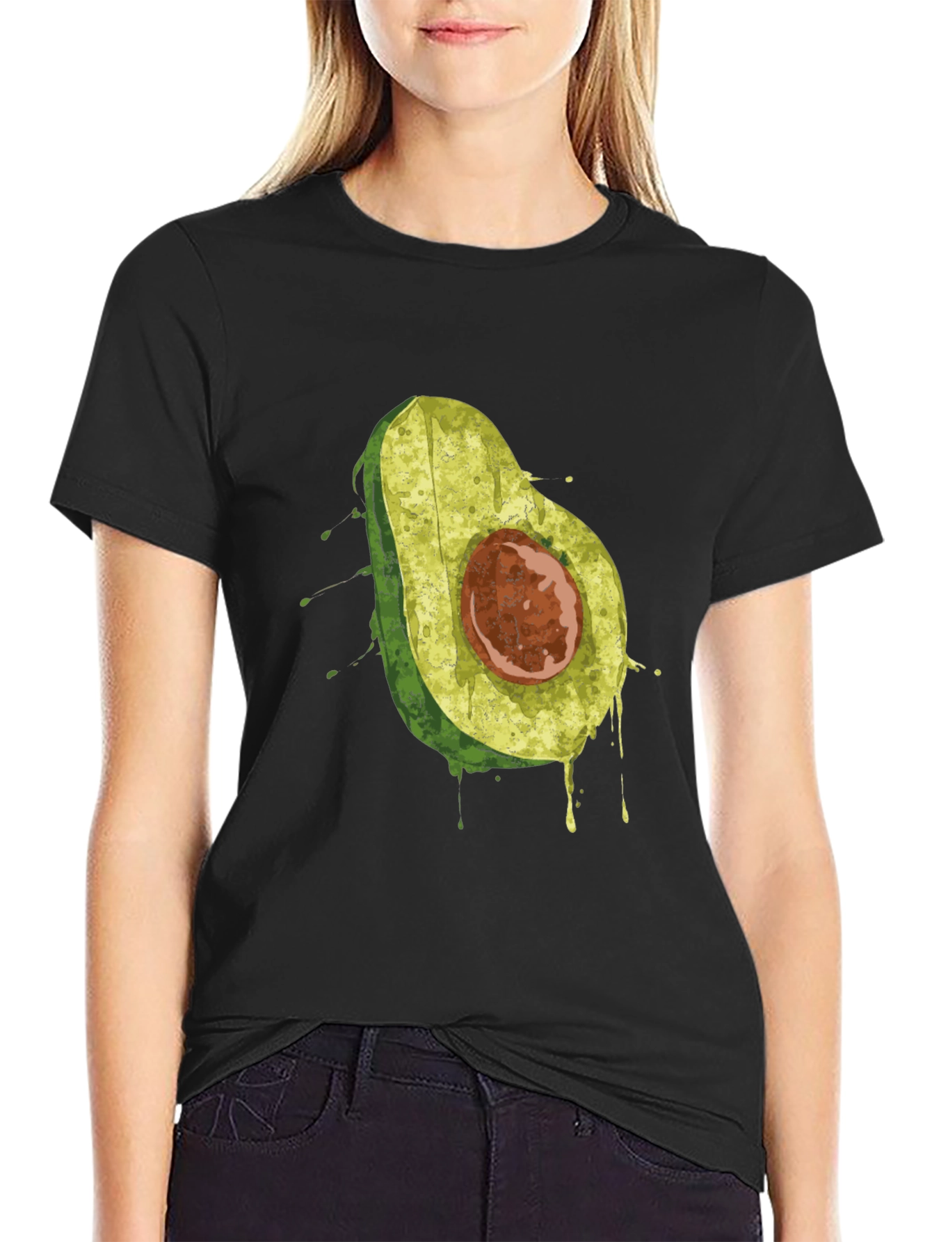 Black Avocado Graphic T-Shirt - Black view 2