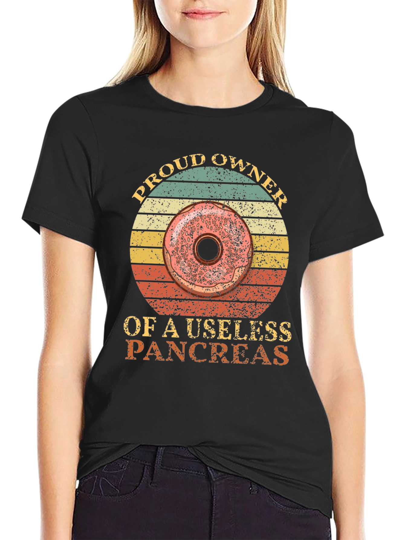 Black Proud Owner Donut T-Shirt view 2