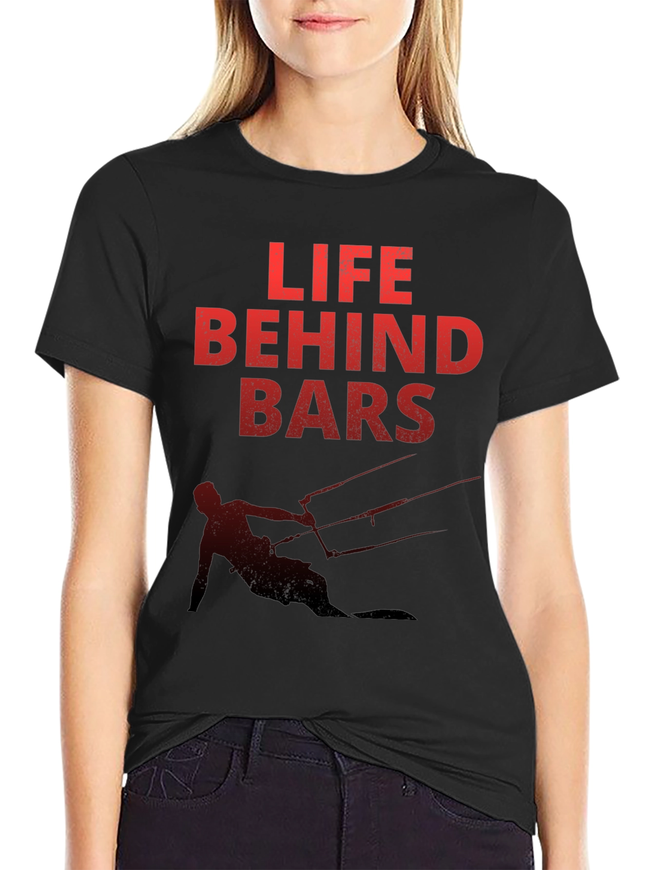 Black Life Behind Bars Graphic T-Shirt view 2