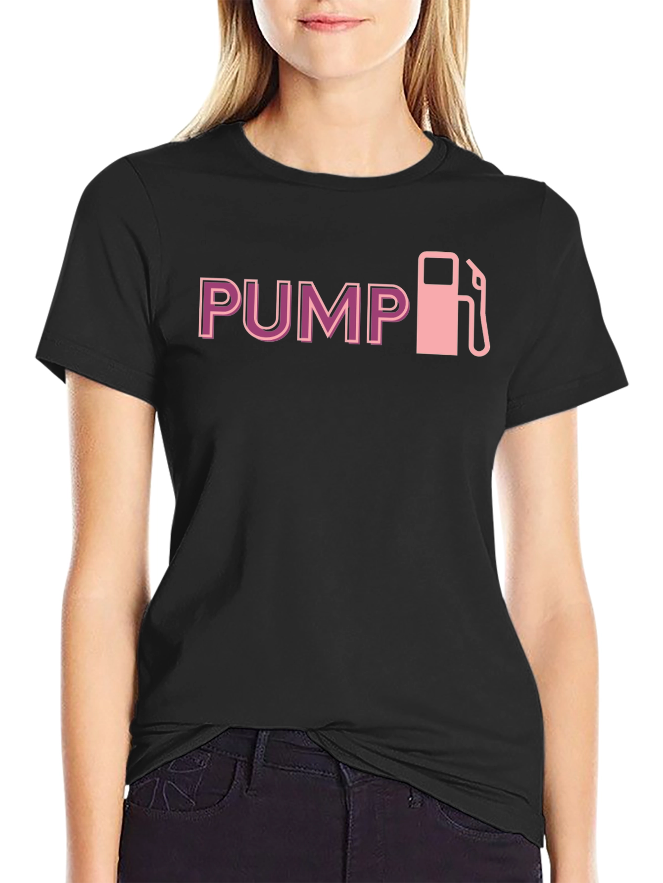 Black PUMP Gas Station Graphic Tee - Black view 2