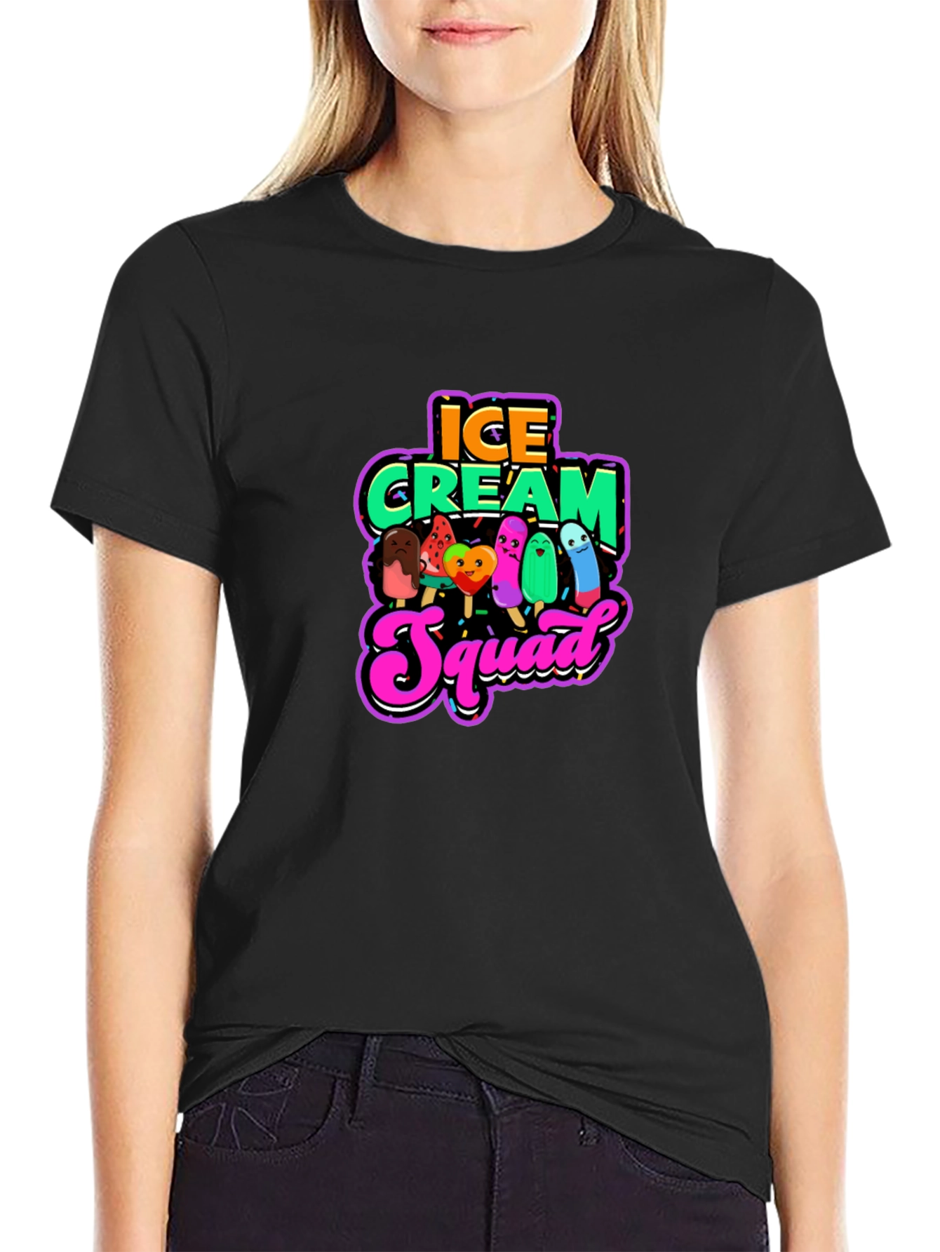 Black Ice Cream Squad Graphic Tee view 2