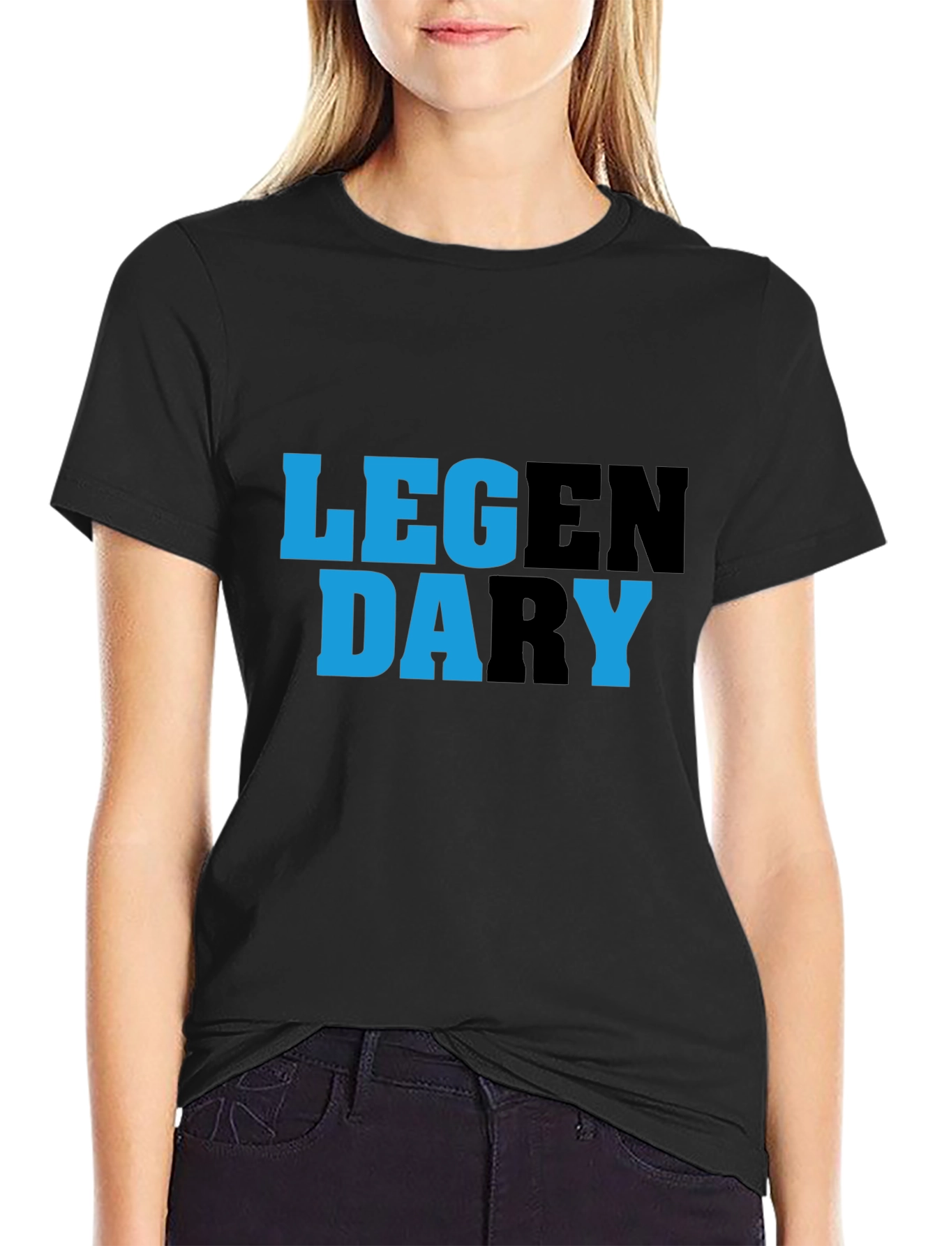 Black Legendary Graphic Tee - Cool Casual Style view 2