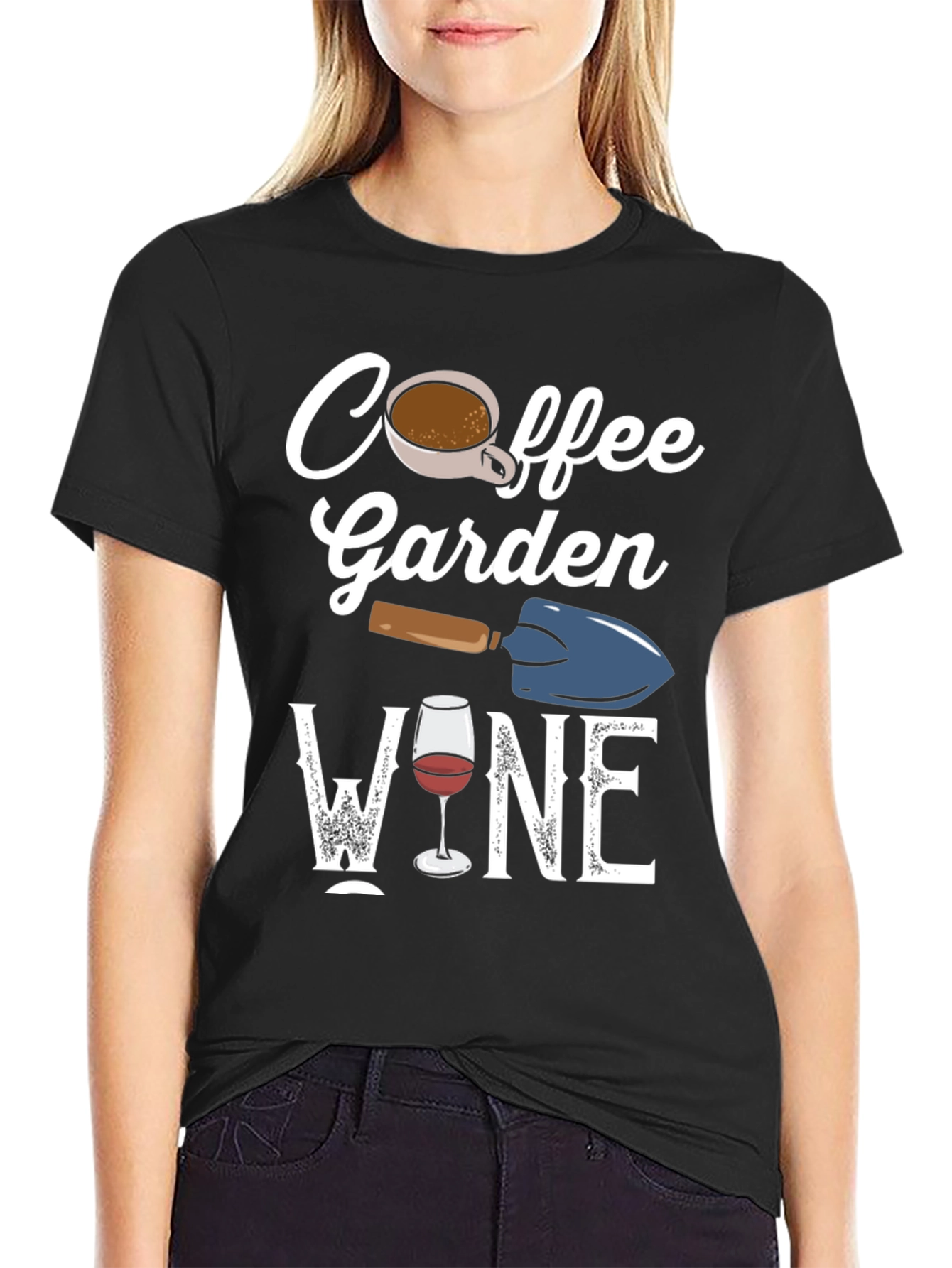 Black Coffee Garden Wine T-Shirt view 2