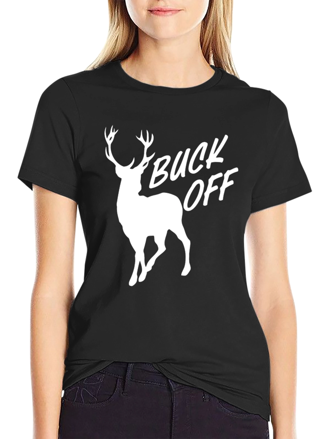 Black Buck Off Deer Graphic Tee view 2
