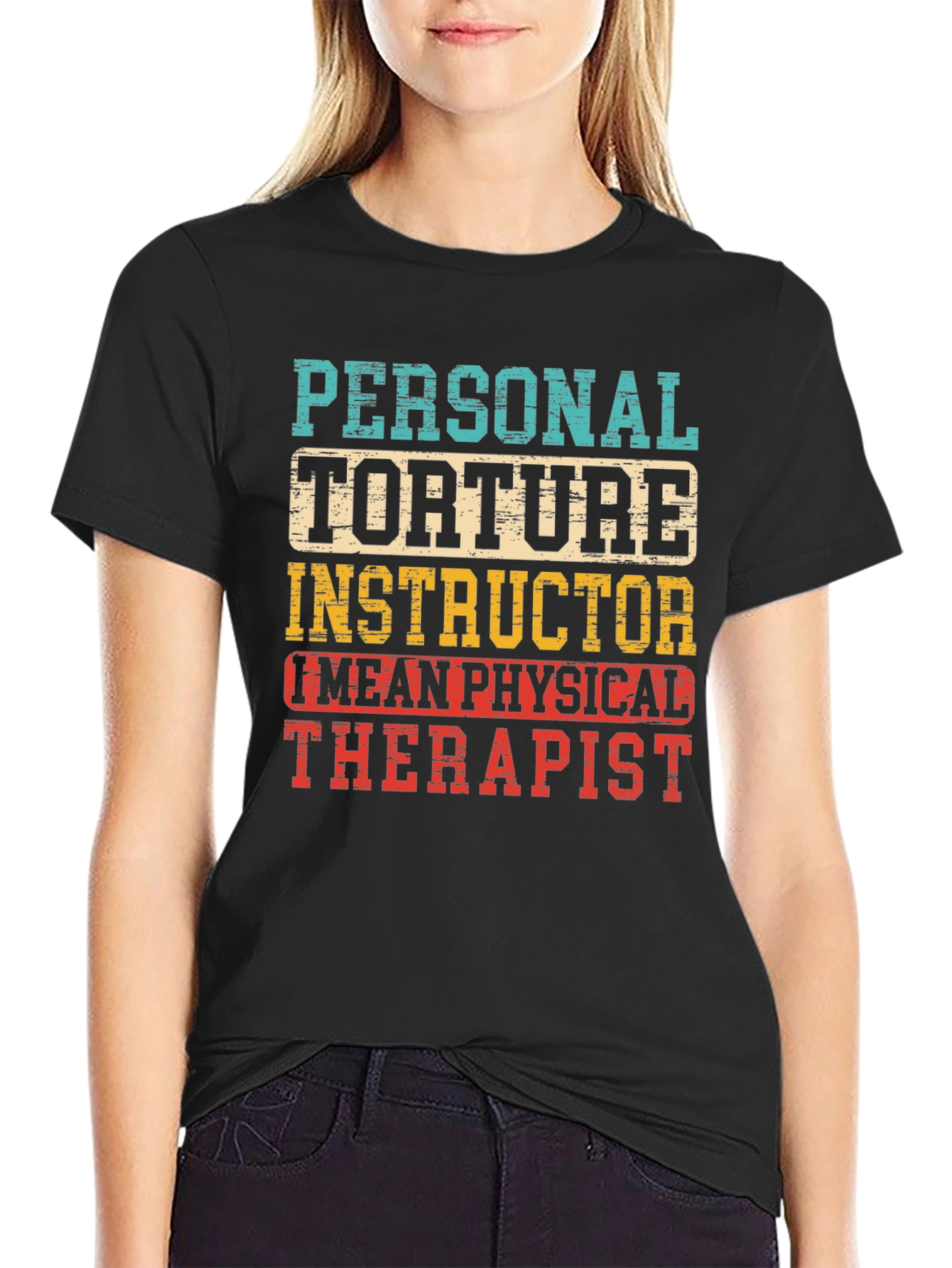 Black Personal Torture Instructor Graphic T-Shirt view 2