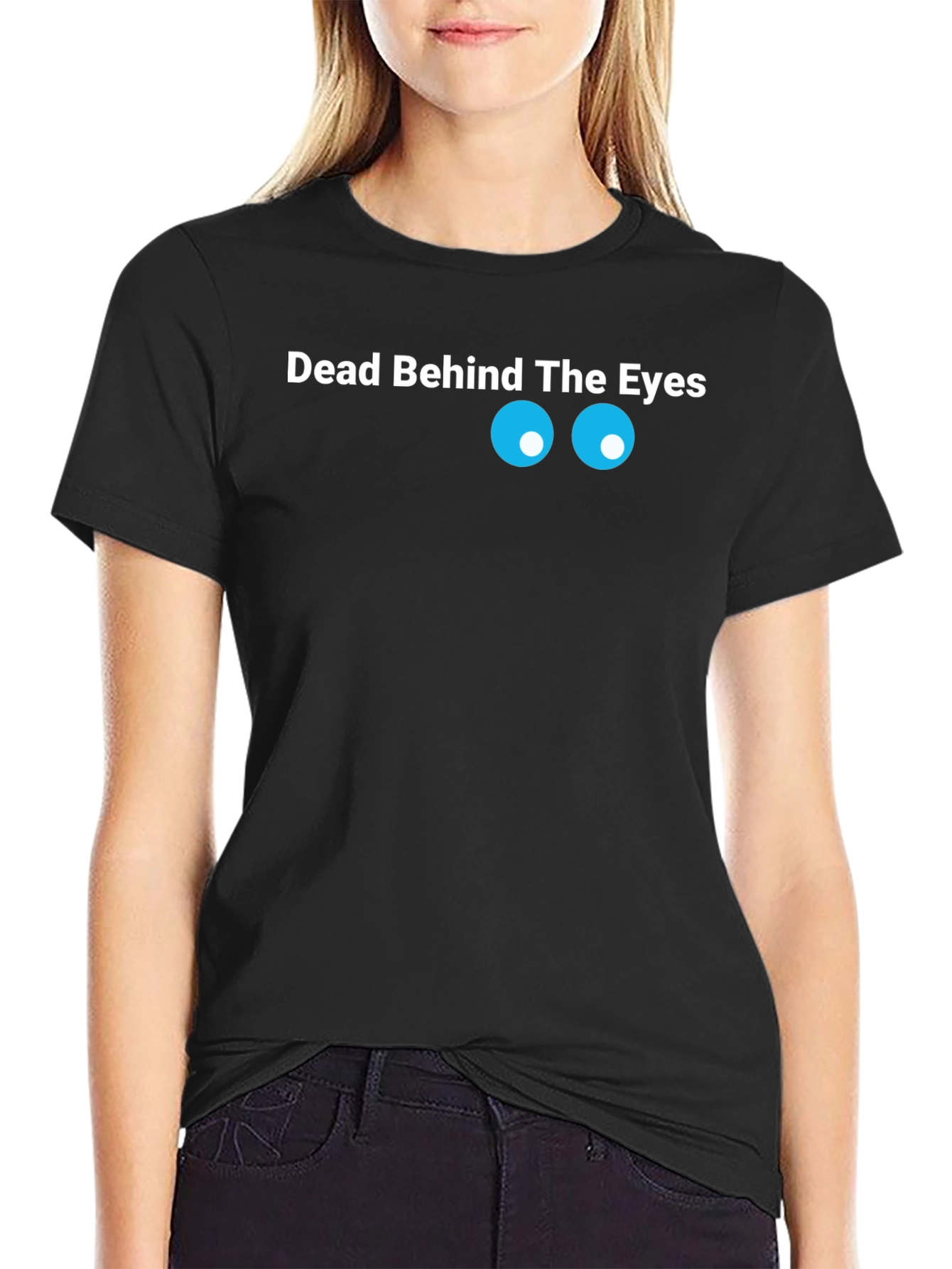 Black Dead Behind The Eyes Graphic T-Shirt view 2