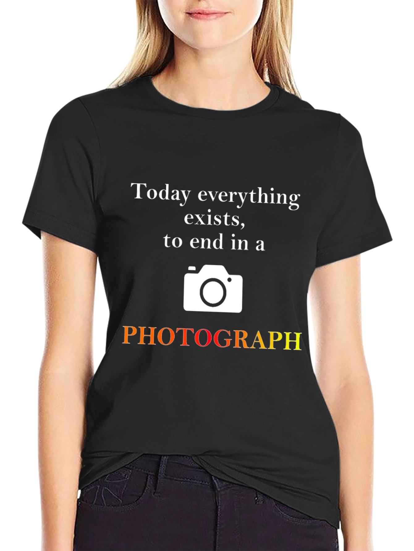 Black Photographer Graphic T-Shirt: Today Everything Exists view 2