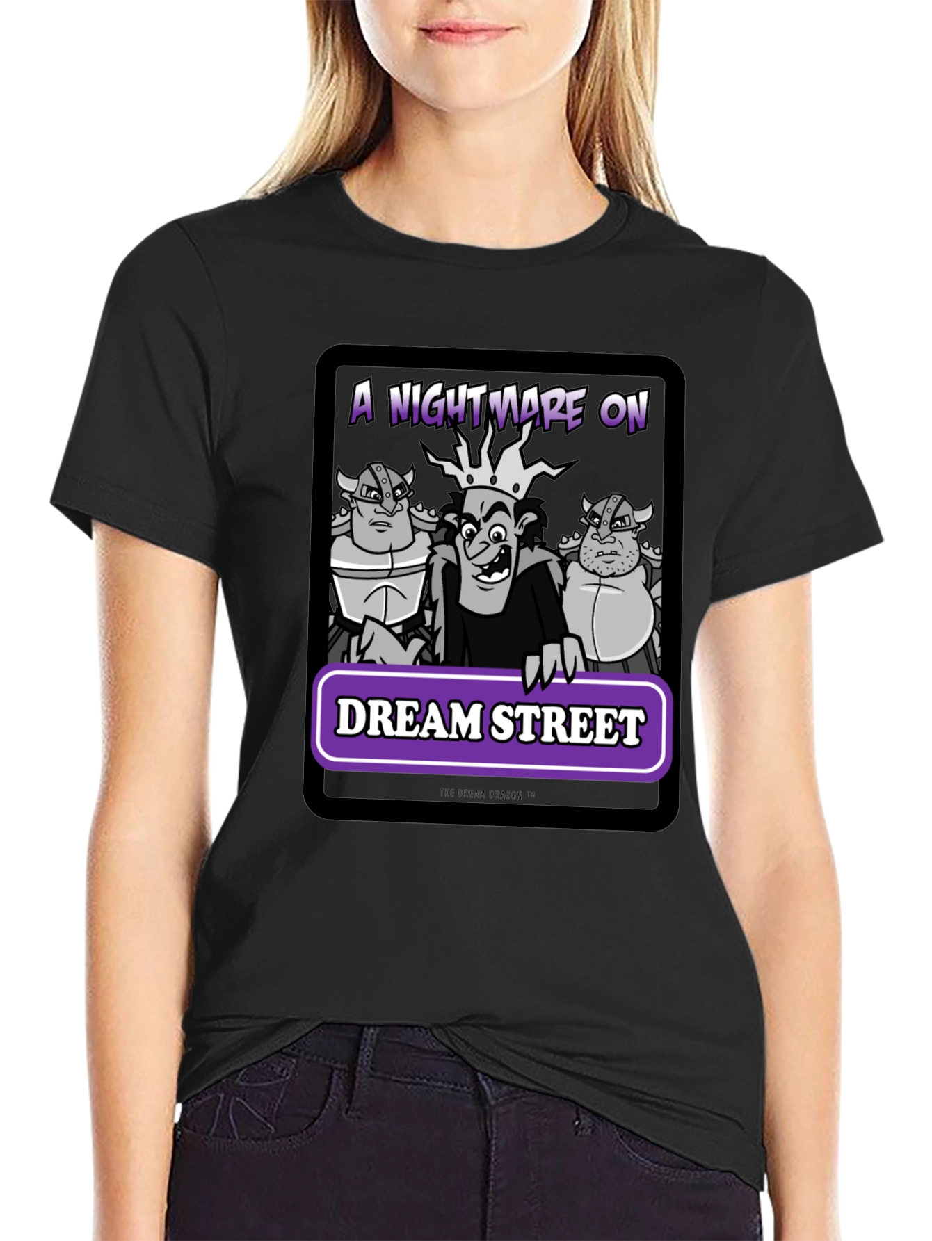 Black Nightmare on Dream Street Graphic Tee view 2