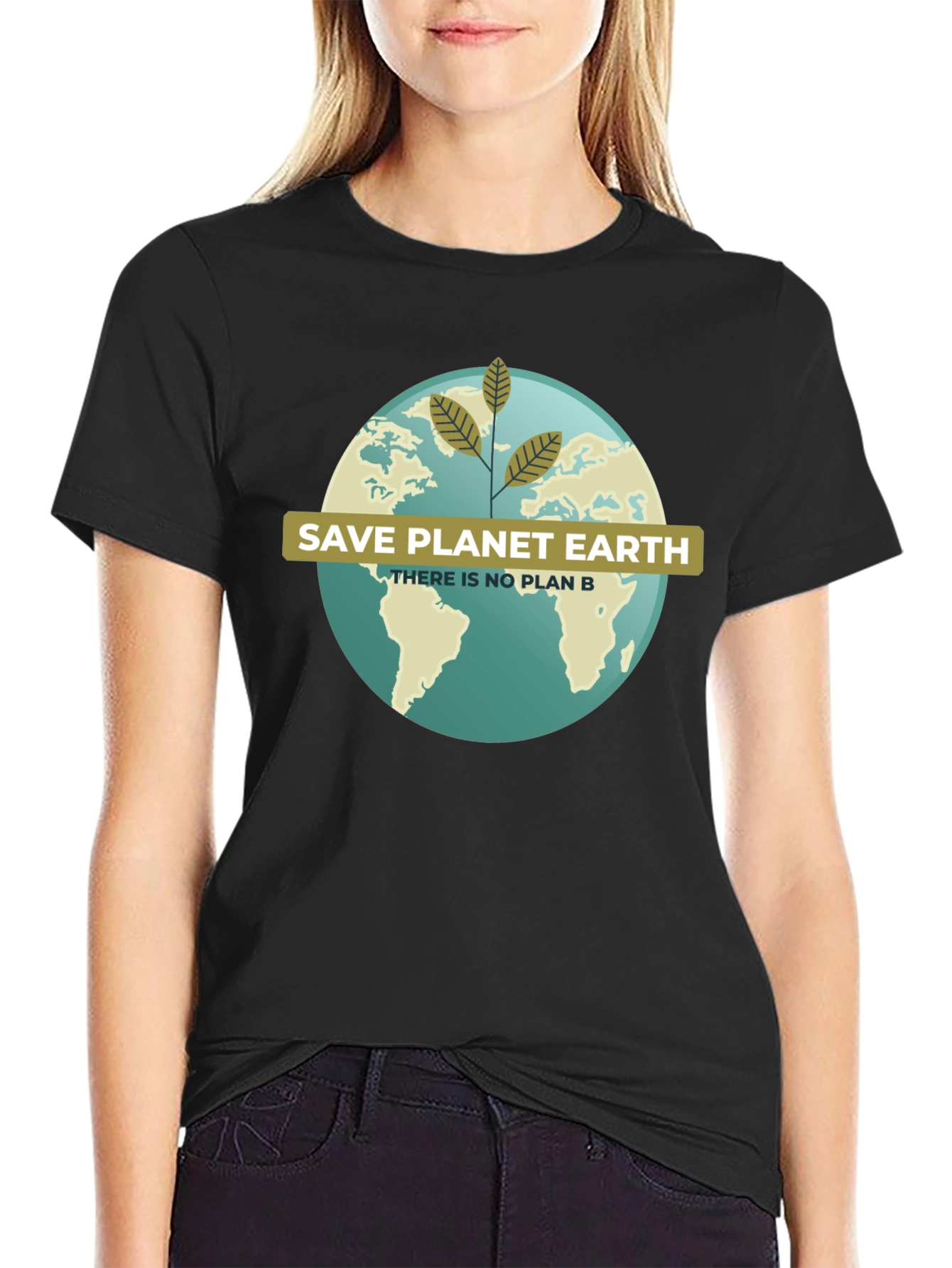 Black Save Planet Earth Tee - There Is No Plan B view 2