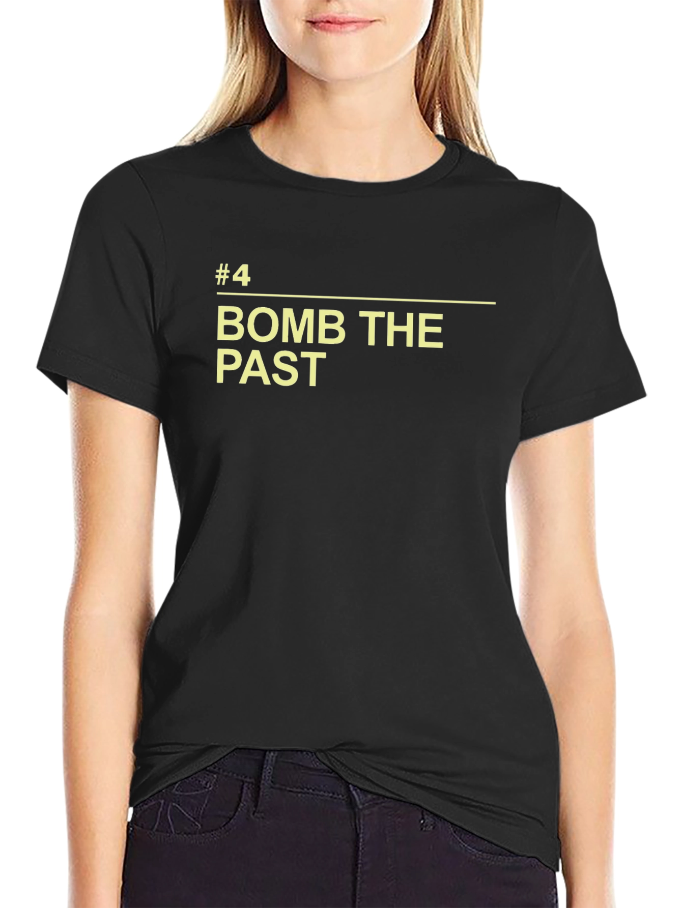 Black Bomb the Past Graphic Tee - Men's Black T-Shirt view 2