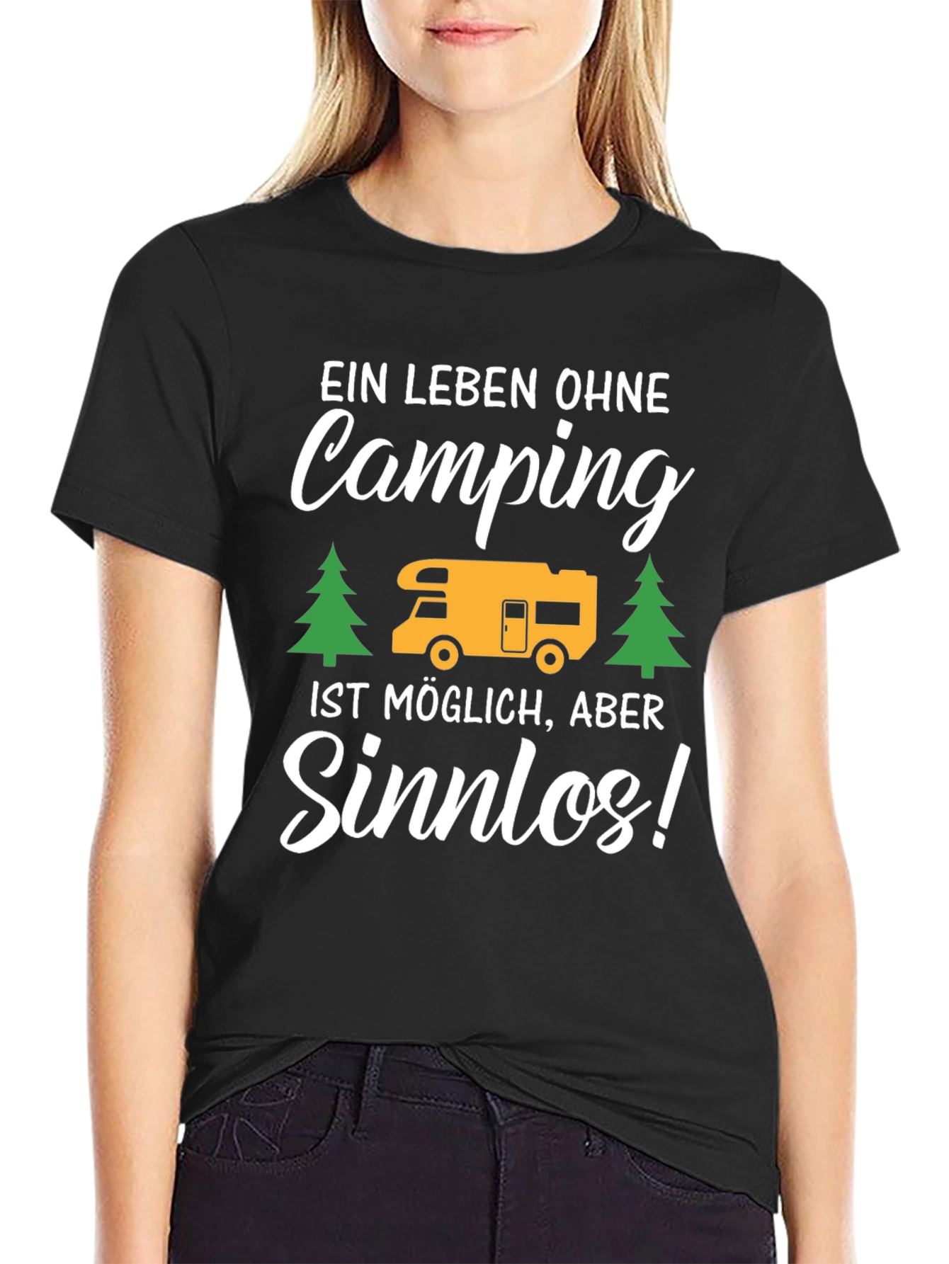 Black Camping is Life T-Shirt view 2