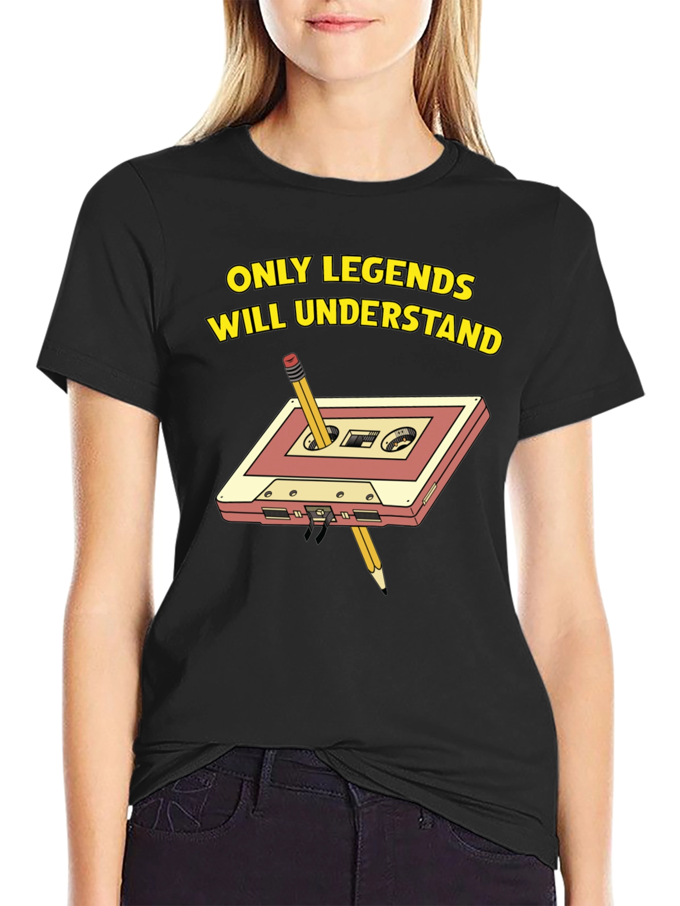 Black Legends Only Cassette Tape T-Shirt view 2